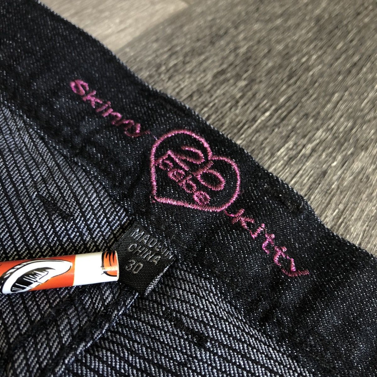 Bebe Vintage Y2K Bebe Rhinestone Stud Low Rise Black Denim Jeans Size 30" / US 8 / IT 44 - 8 Thumbnail