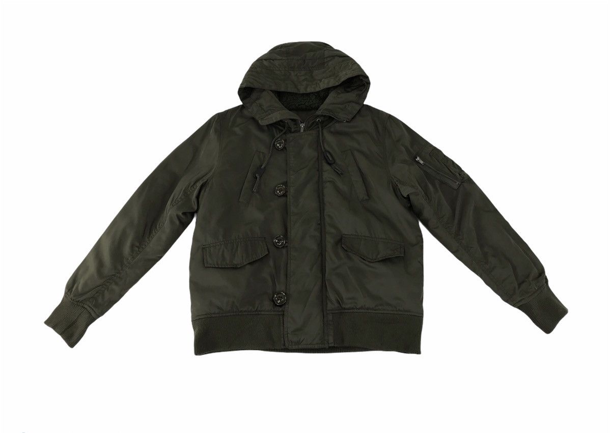Japanese Brand Jacket Bomber Gyle Double Pocket Hoodie Style Size US M / EU 48-50 / 2 - 1 Thumbnail