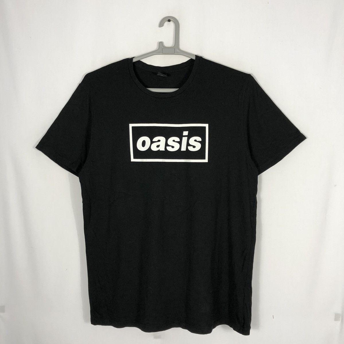 Band Tees × Vintage 🔥OG🔥Iconic Madchester Oasis Box Logo Promo Britpop Tee Size US XL / EU 56 / 4 - 1 Thumbnail