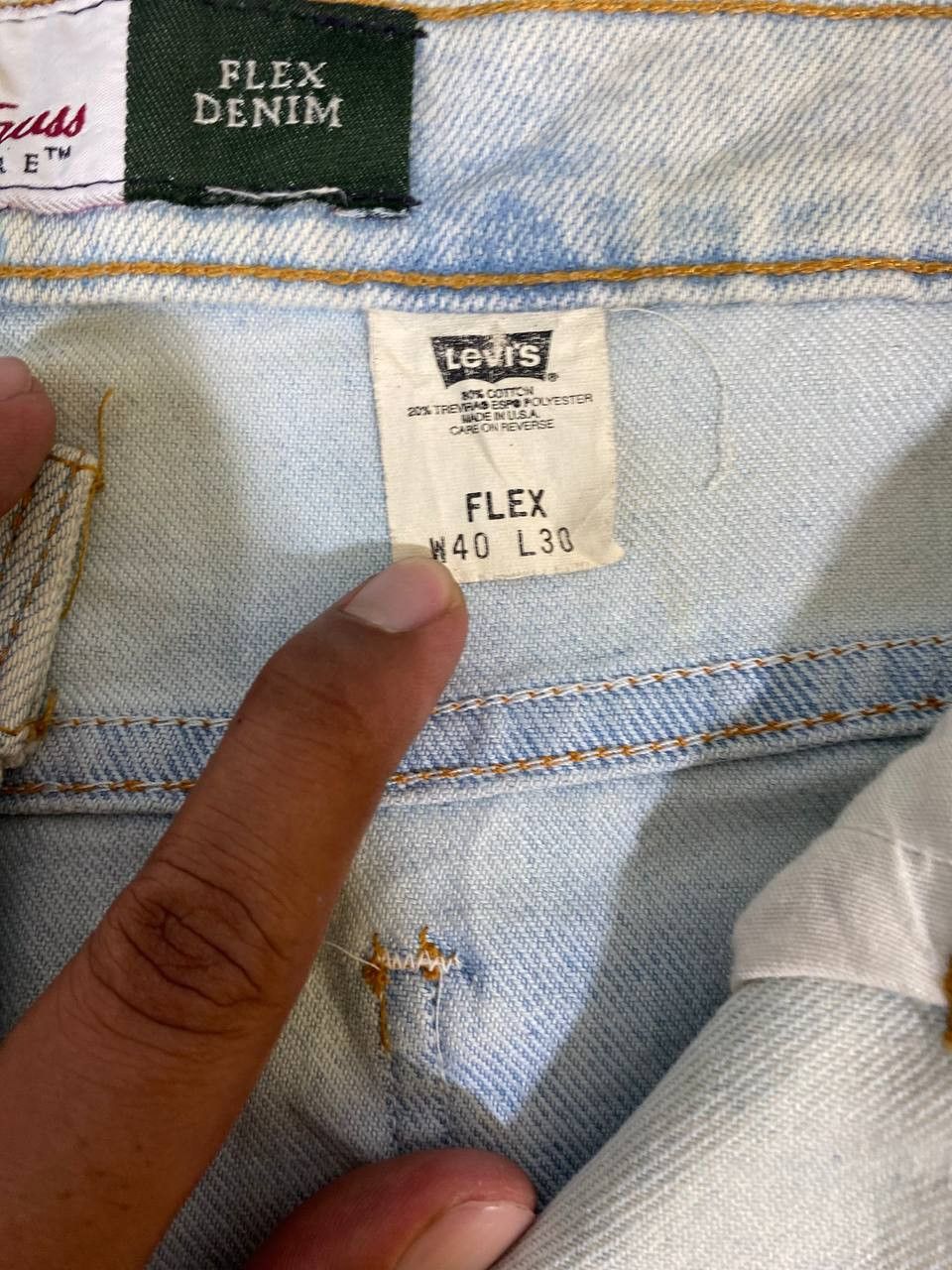 Levi's vintage levis 540 orange tab flex denim made in usa Size US 41 - 11 Thumbnail