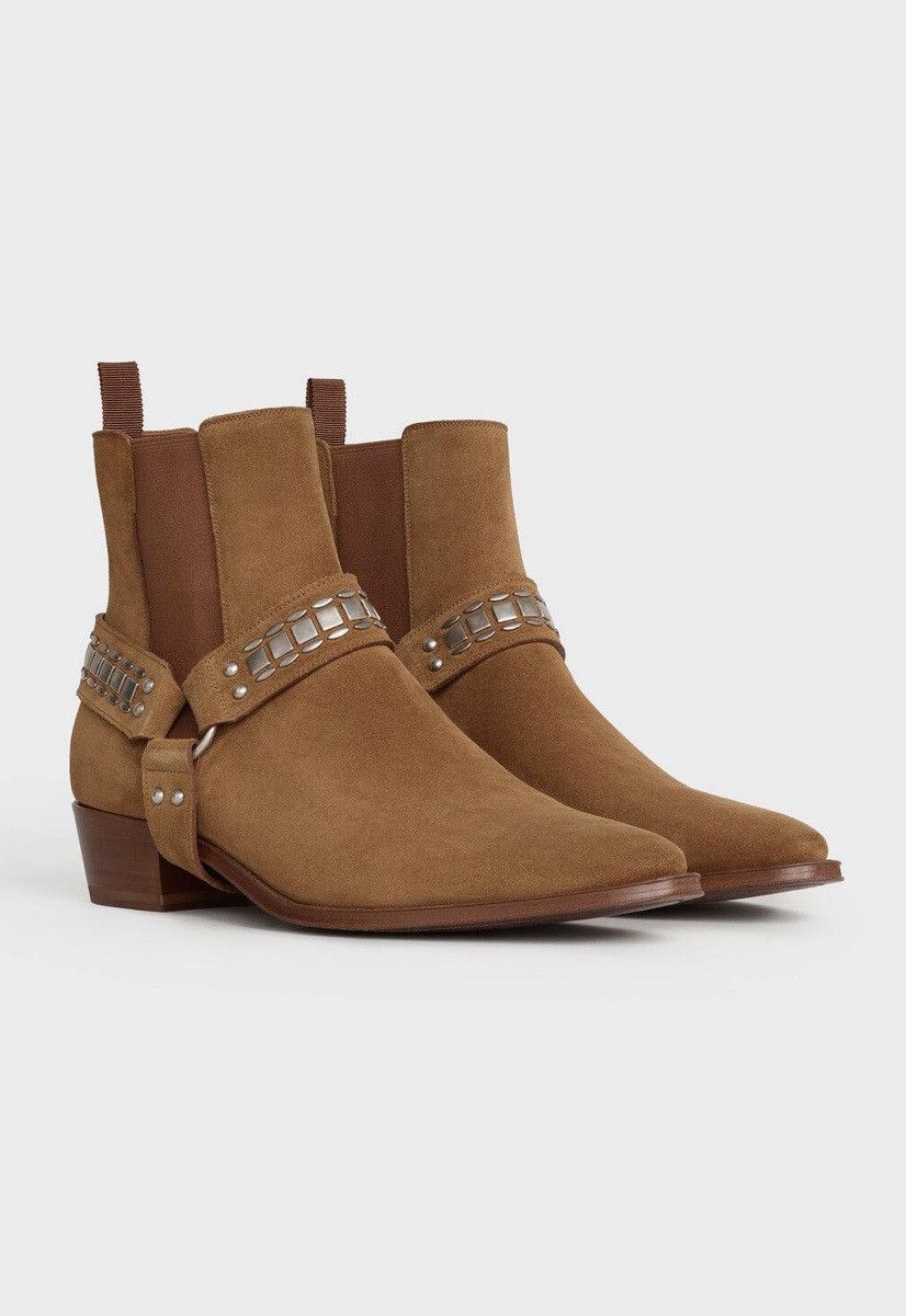 Celine o1rshd1 / 555 / Carmague Harness Boots in Havana Size US 7 / EU 40 - 5 Thumbnail