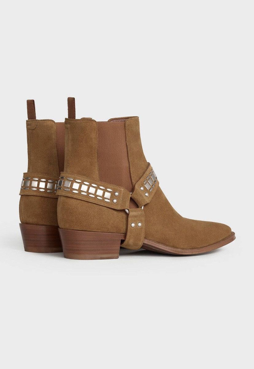 Celine o1rshd1 / 555 / Carmague Harness Boots in Havana Size US 7 / EU 40 - 11 Thumbnail