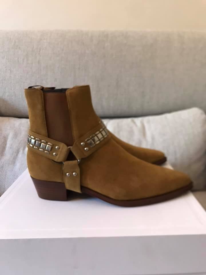 Celine o1rshd1 / 555 / Carmague Harness Boots in Havana Size US 7 / EU 40 - 2 Thumbnail