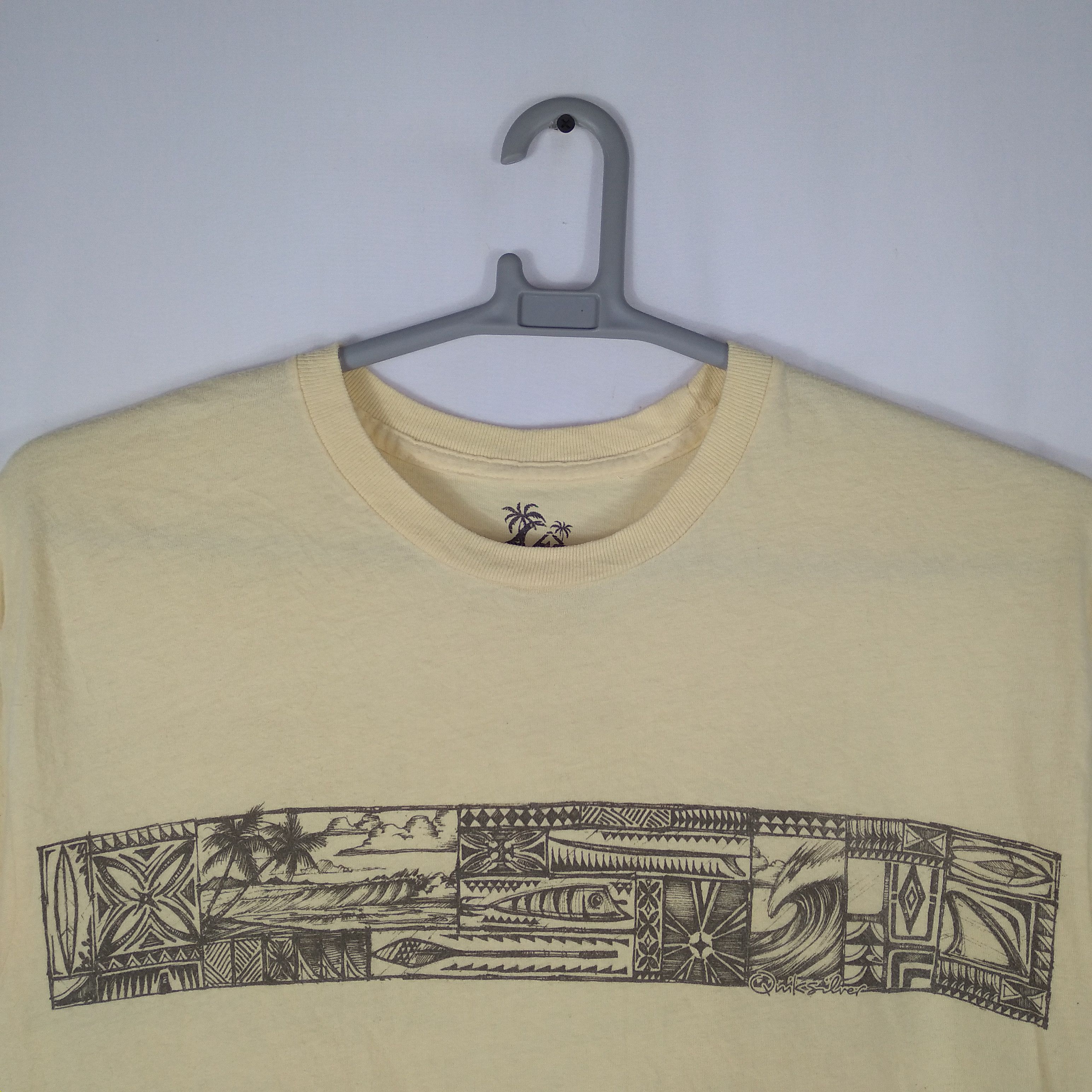 Quicksilver × Vintage Vintage Quiksilver Hawaiian Style Mirror Print Tee Size US XL / EU 56 / 4 - 2 Thumbnail
