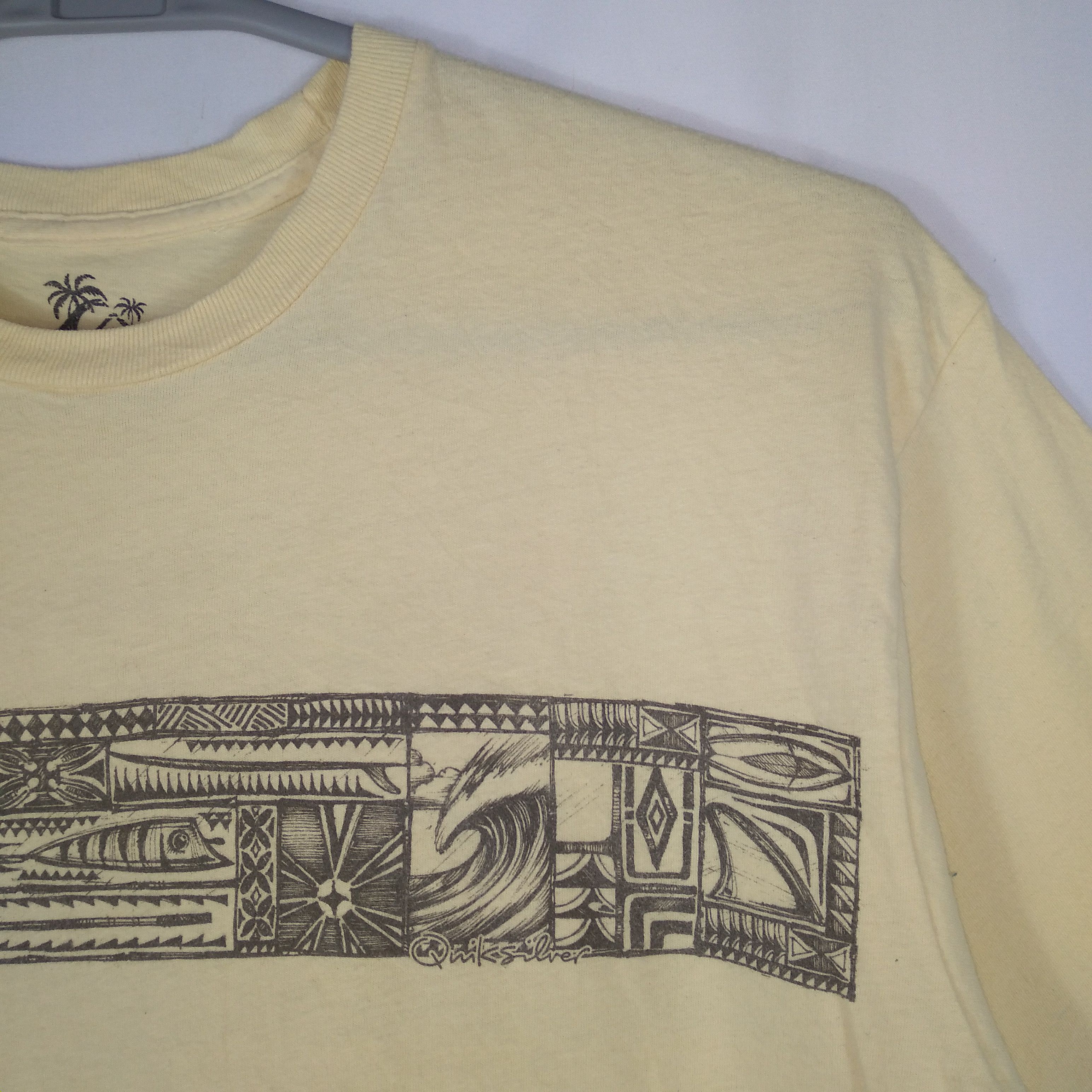 Quicksilver × Vintage Vintage Quiksilver Hawaiian Style Mirror Print Tee Size US XL / EU 56 / 4 - 4 Thumbnail