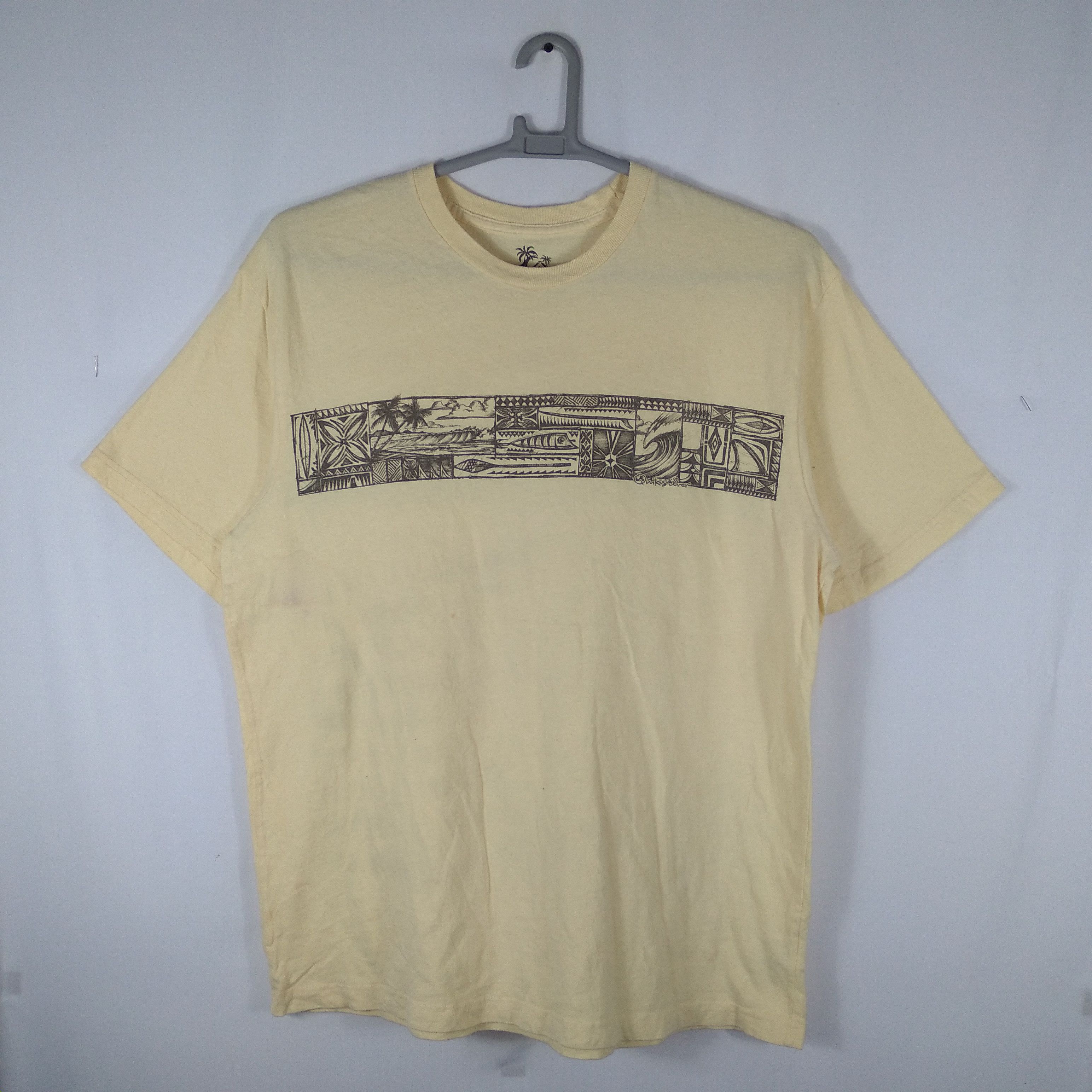 Quicksilver × Vintage Vintage Quiksilver Hawaiian Style Mirror Print Tee Size US XL / EU 56 / 4 - 1 Thumbnail