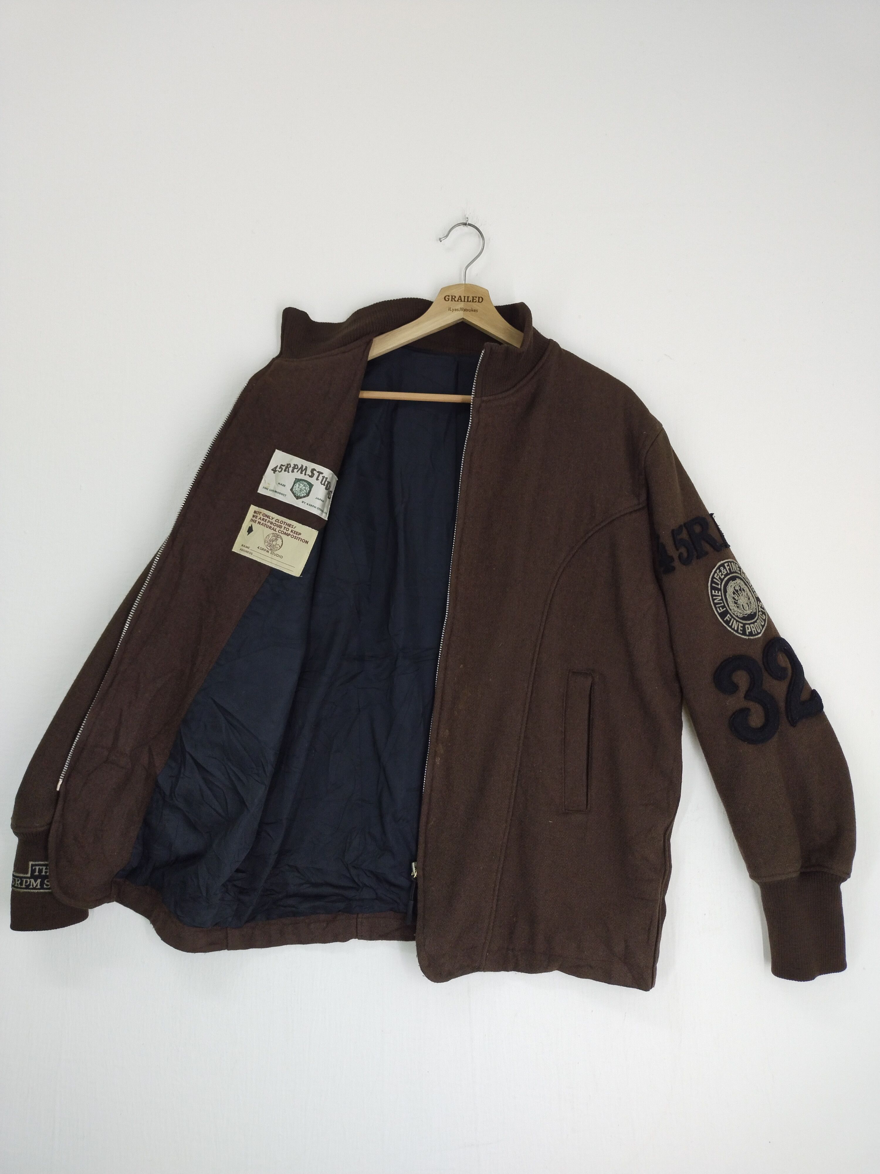 45rpm VTG 90s 45 RPM WOOL VARSITY JACKET Size US L / EU 52-54 / 3 - 12 Thumbnail