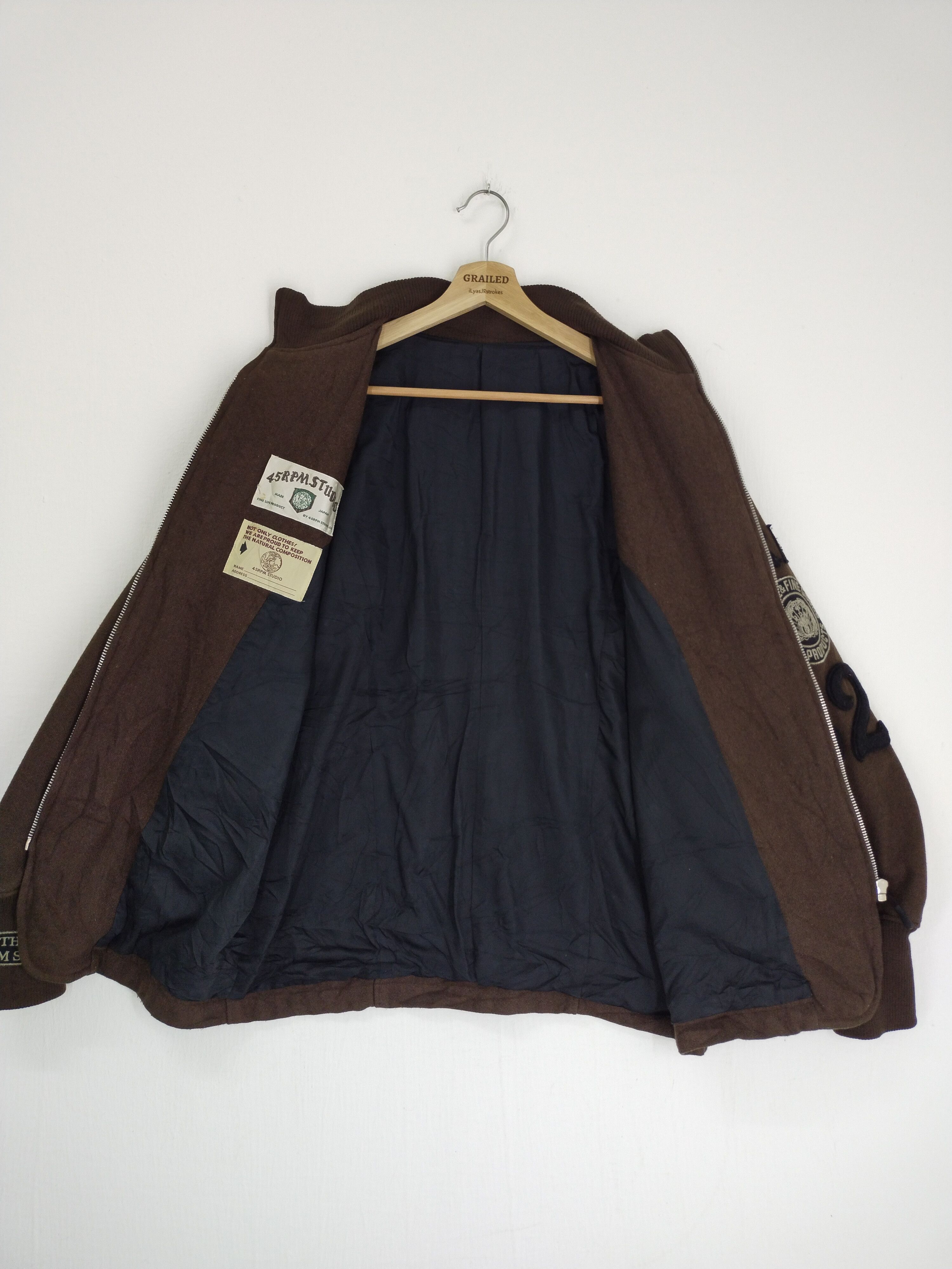 45rpm VTG 90s 45 RPM WOOL VARSITY JACKET Size US L / EU 52-54 / 3 - 13 Thumbnail