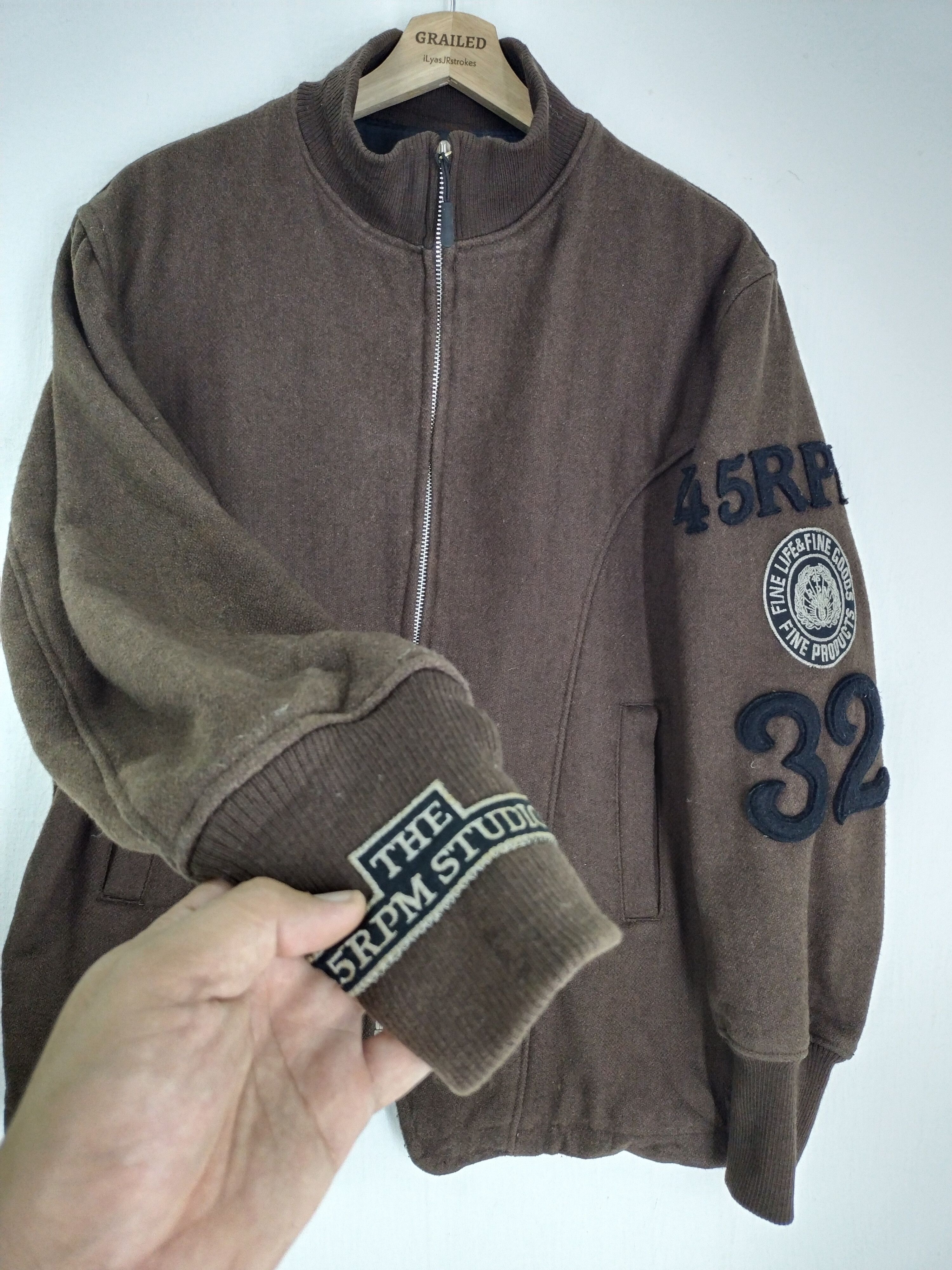 45rpm VTG 90s 45 RPM WOOL VARSITY JACKET Size US L / EU 52-54 / 3 - 8 Thumbnail