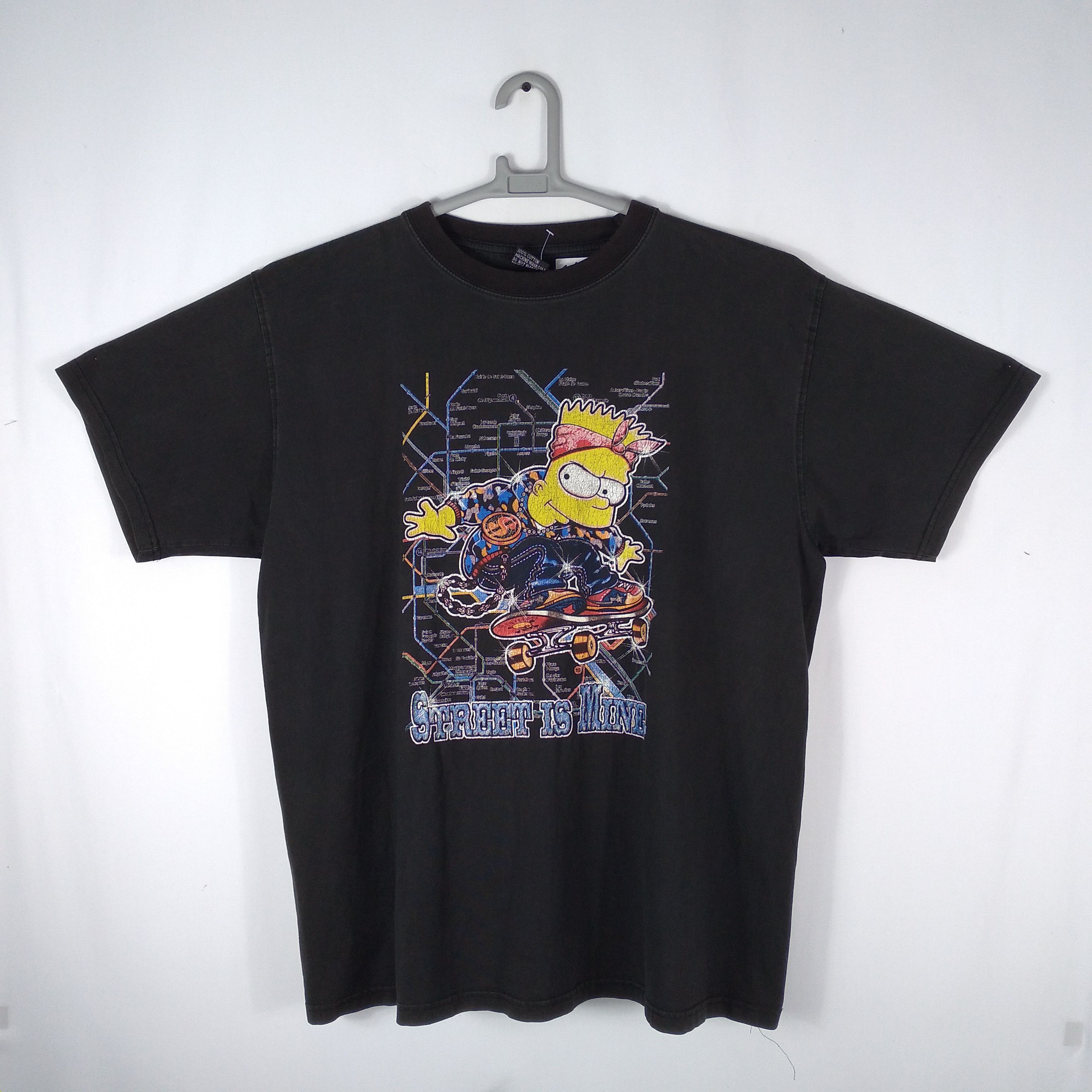 The Simpsons × Vintage 🔥OG🔥Vintage 90s The Simpsons Big Print Skategang Parody Tee Size US XL / EU 56 / 4 - 1 Thumbnail
