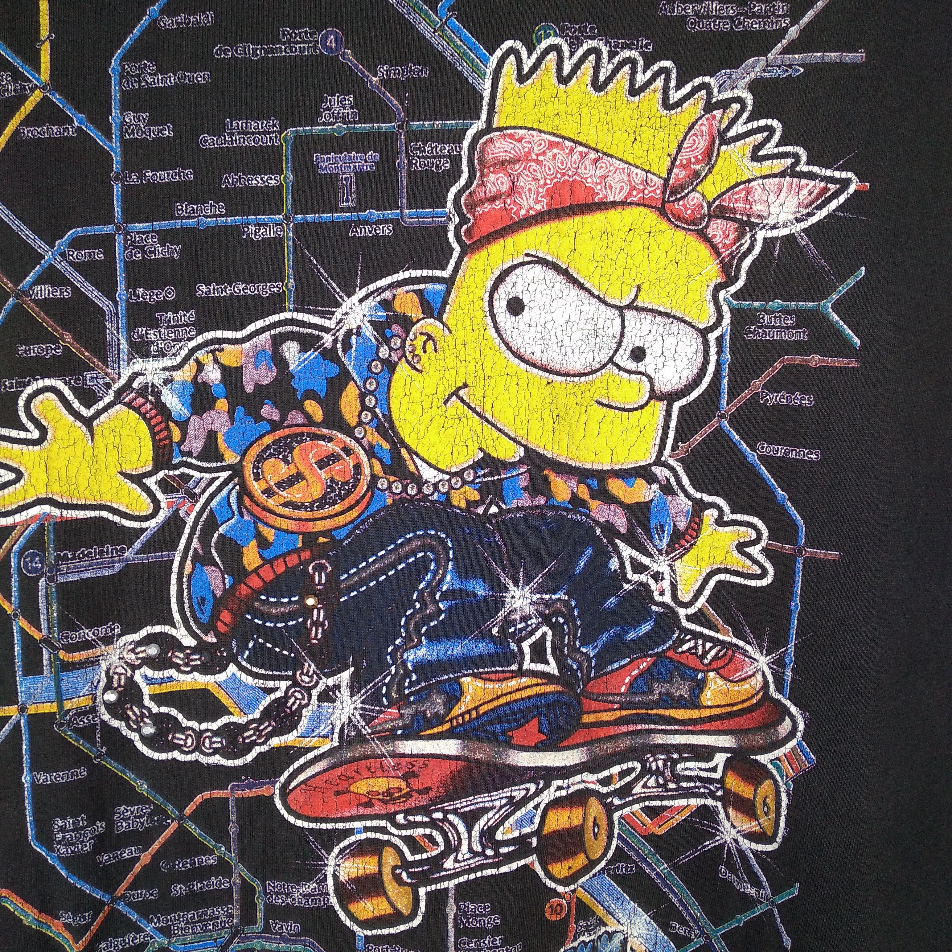 The Simpsons × Vintage 🔥OG🔥Vintage 90s The Simpsons Big Print Skategang Parody Tee Size US XL / EU 56 / 4 - 3 Thumbnail