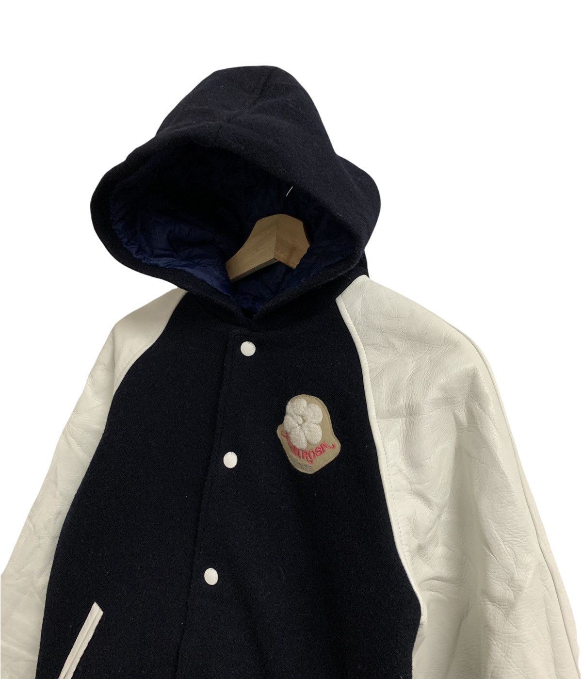 Japanese Brand Vintage Alba Rosa 🇯🇵 Wool Leather Varsity Jacket Size US S / EU 44-46 / 1 - 7 Thumbnail