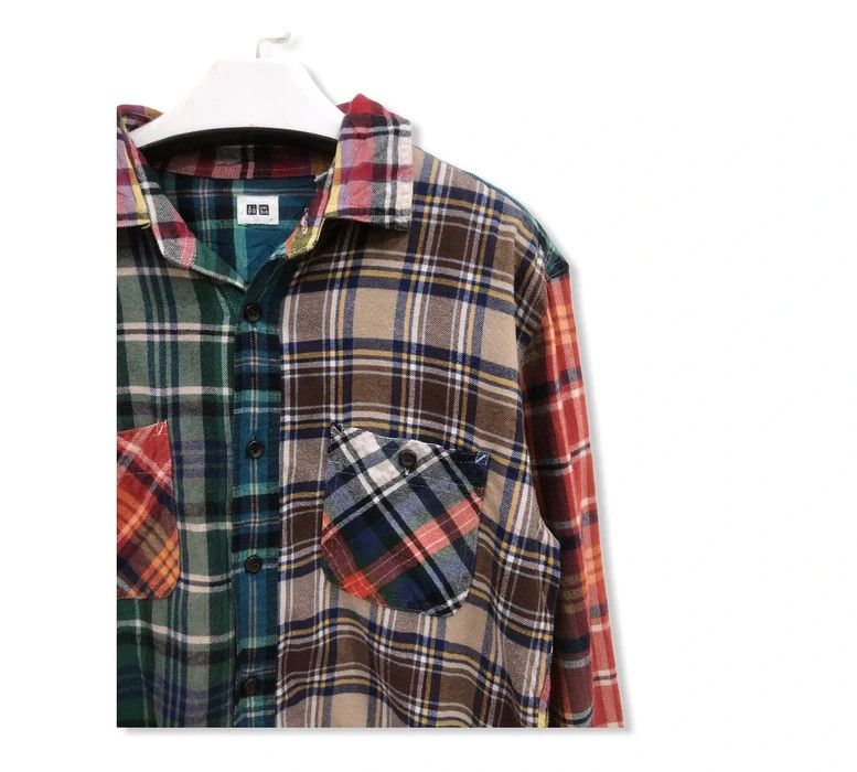 Flannel Japanese Brand Uniqlo Plaid Tartan Flannel Shirt 👕 Size US M / EU 48-50 / 2 - 2 Thumbnail