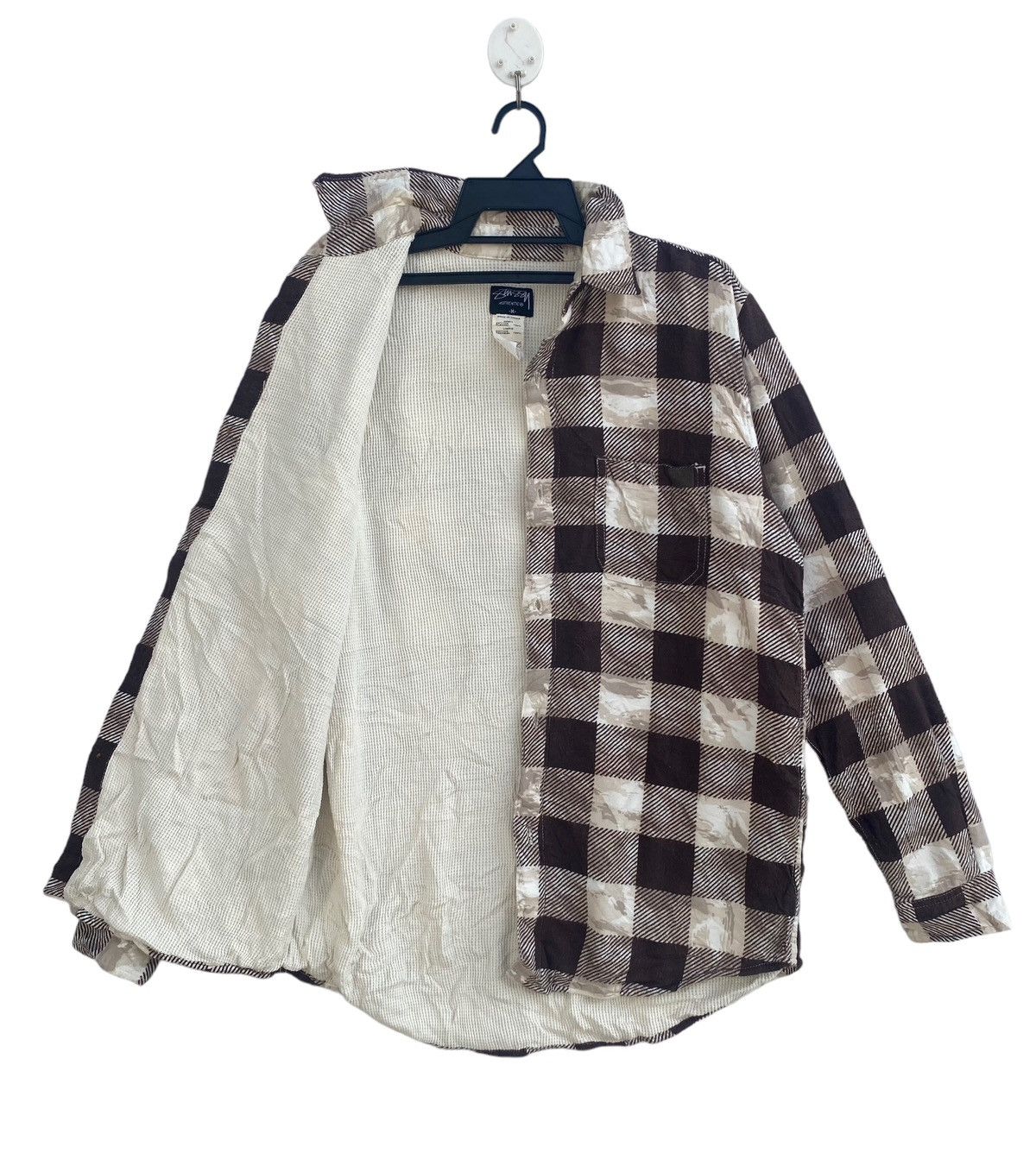 Stussy Rare vintage Stussy checkered plaid mix camo printed shirts Size US M / EU 48-50 / 2 - 4 Thumbnail