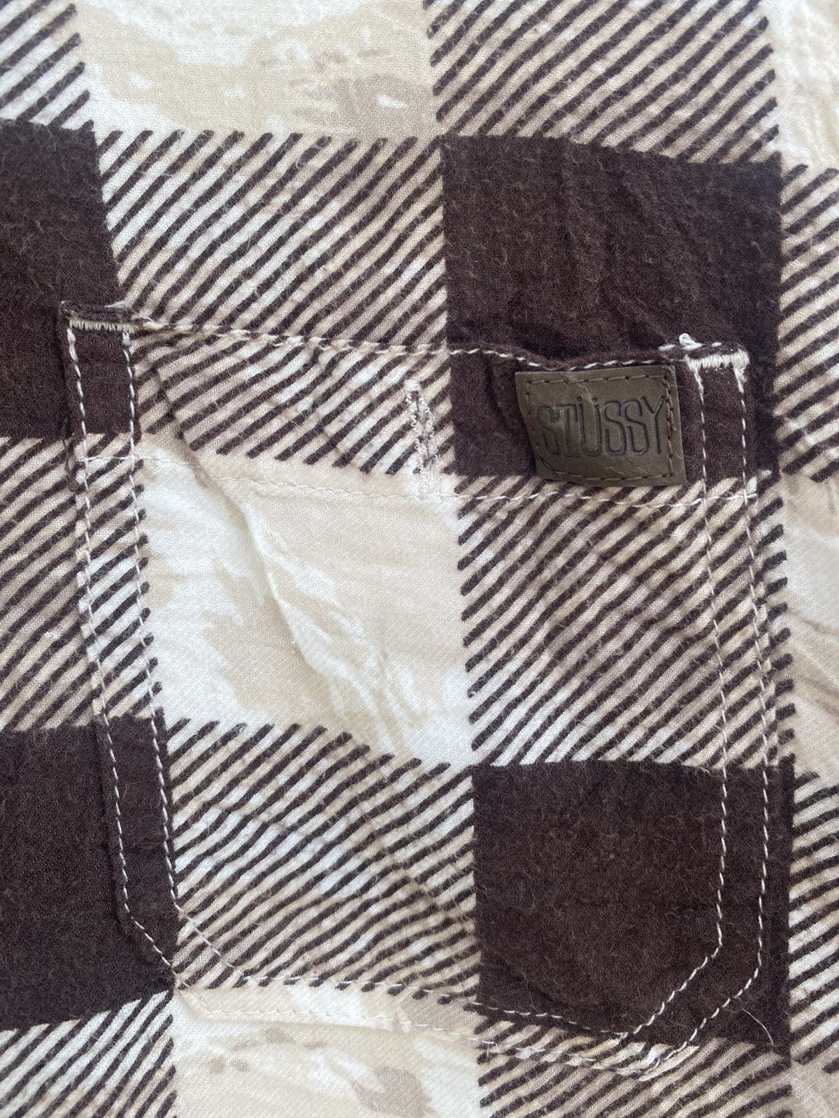Stussy Rare vintage Stussy checkered plaid mix camo printed shirts Size US M / EU 48-50 / 2 - 3 Thumbnail