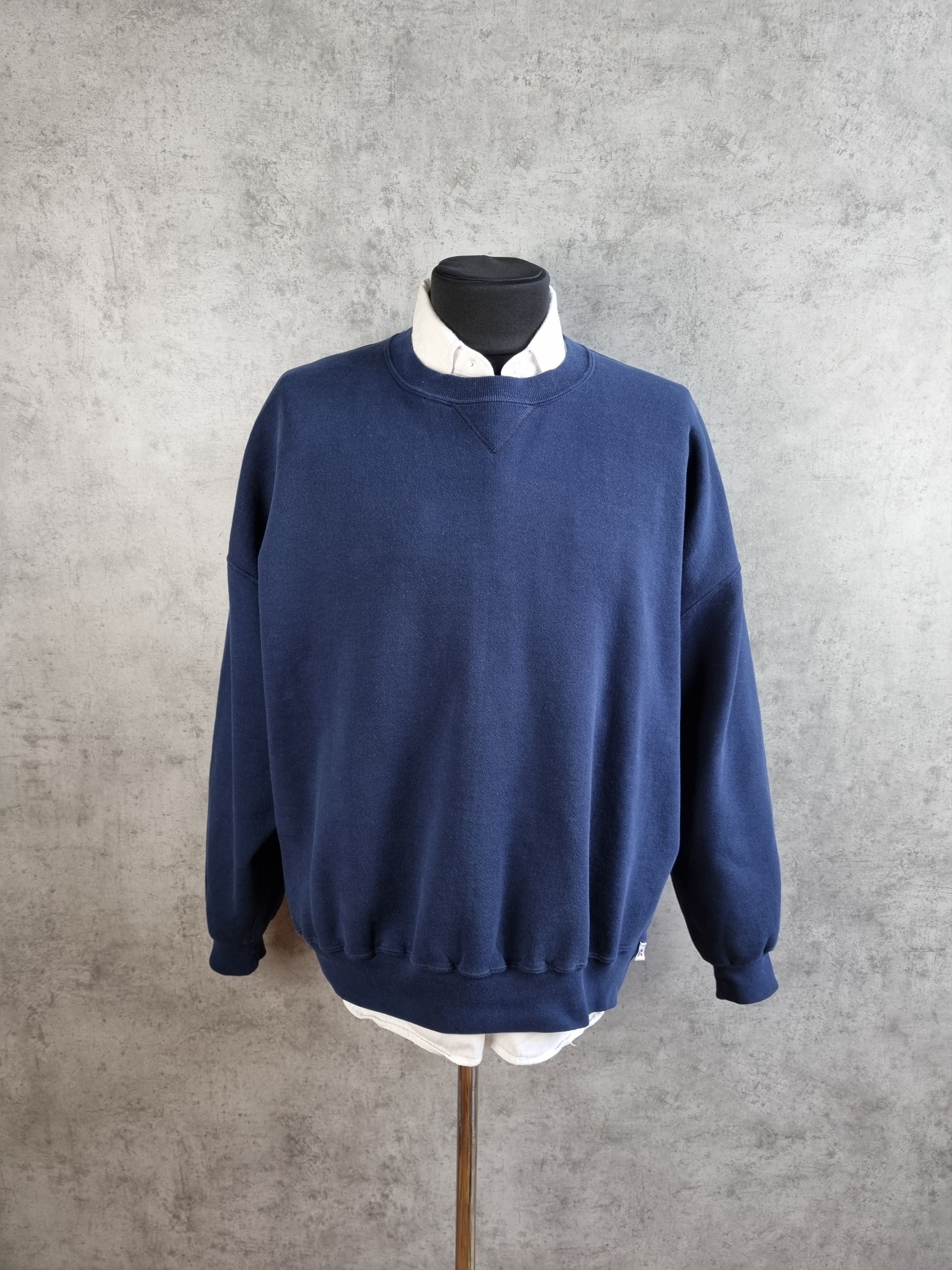image of Made In USA x Russell Athletic Russell Navy Vintage Usa Made Sweatshirt in Navy Blue (Size 2XL)