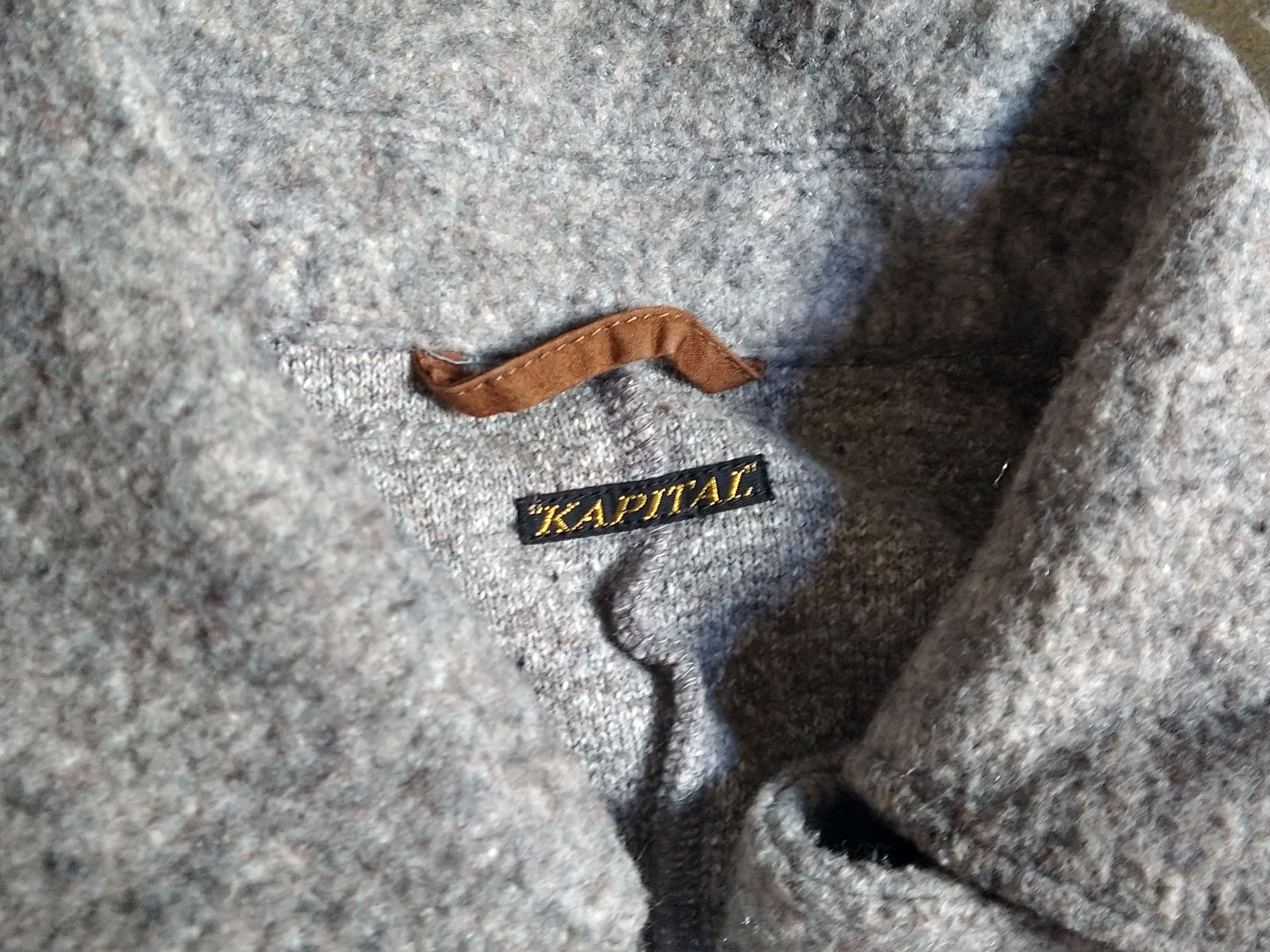 Kapital Kapital Peacoat Gray Medium 2 Striped Wool Button Jacket Size US M / EU 48-50 / 2 - 4 Thumbnail