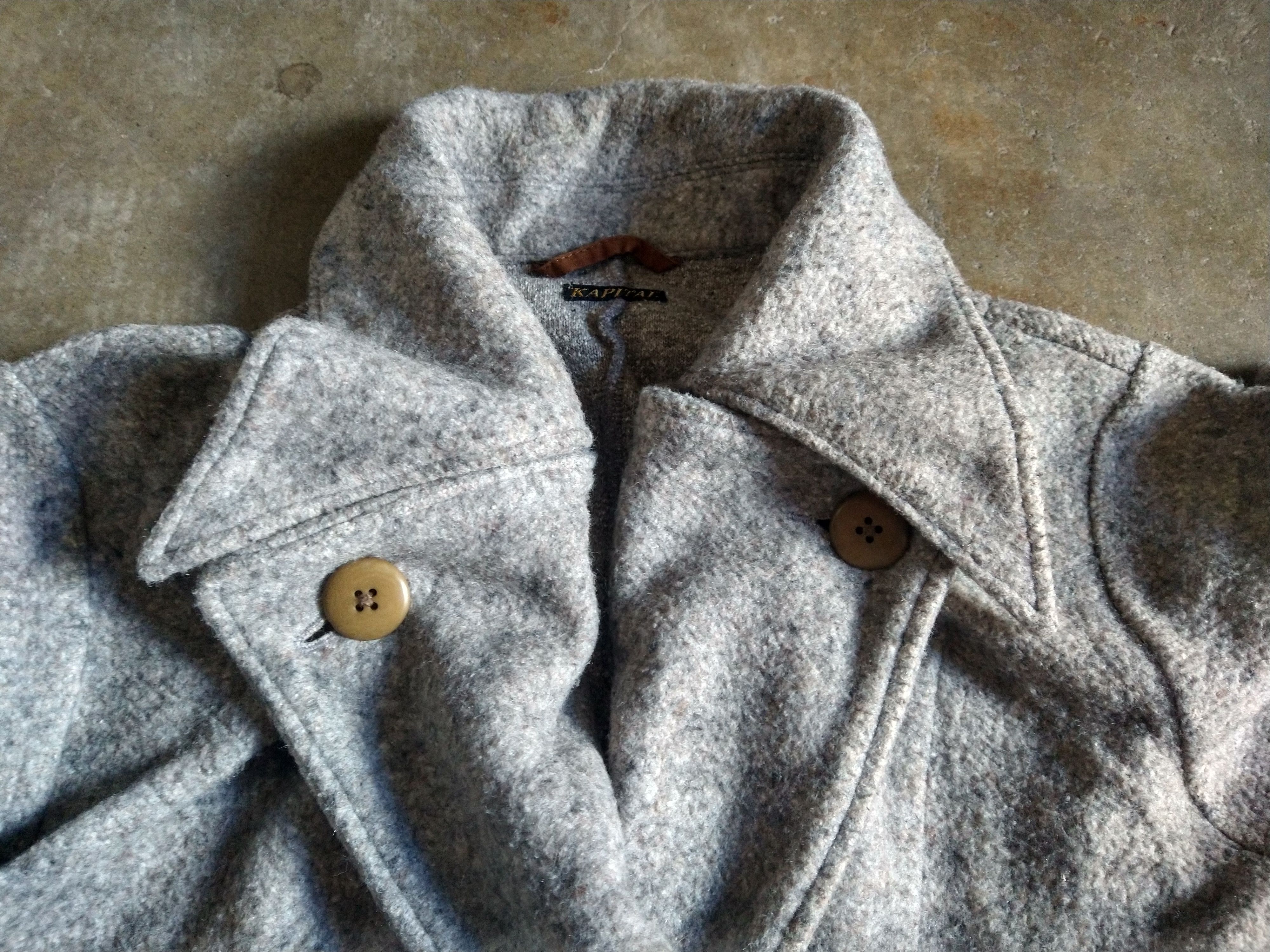 Kapital Kapital Peacoat Gray Medium 2 Striped Wool Button Jacket Size US M / EU 48-50 / 2 - 2 Thumbnail