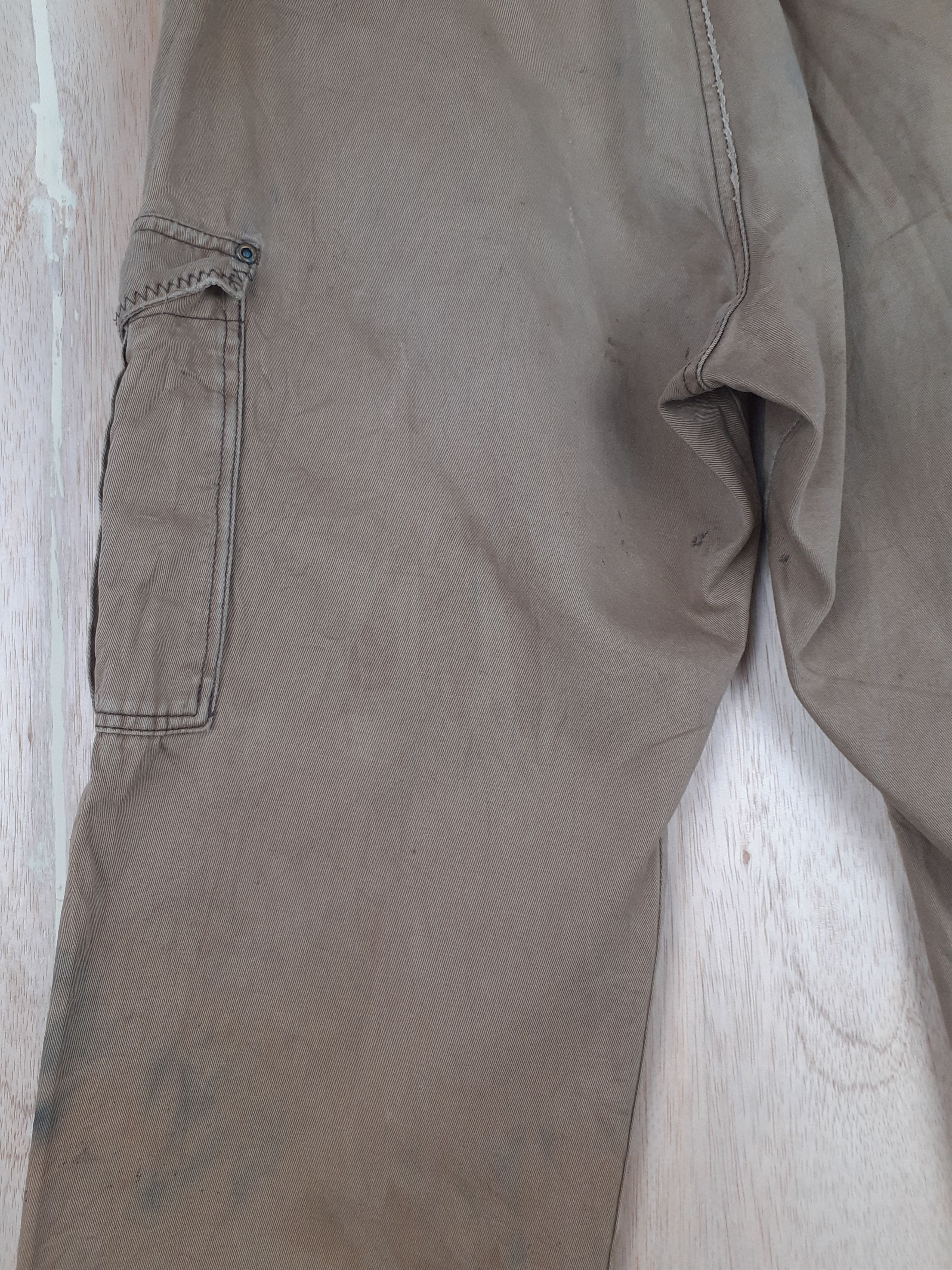 Japanese Brand GW brown distressed multipocket cargo pant #S238 Size US 34 / EU 50 - 20 Thumbnail