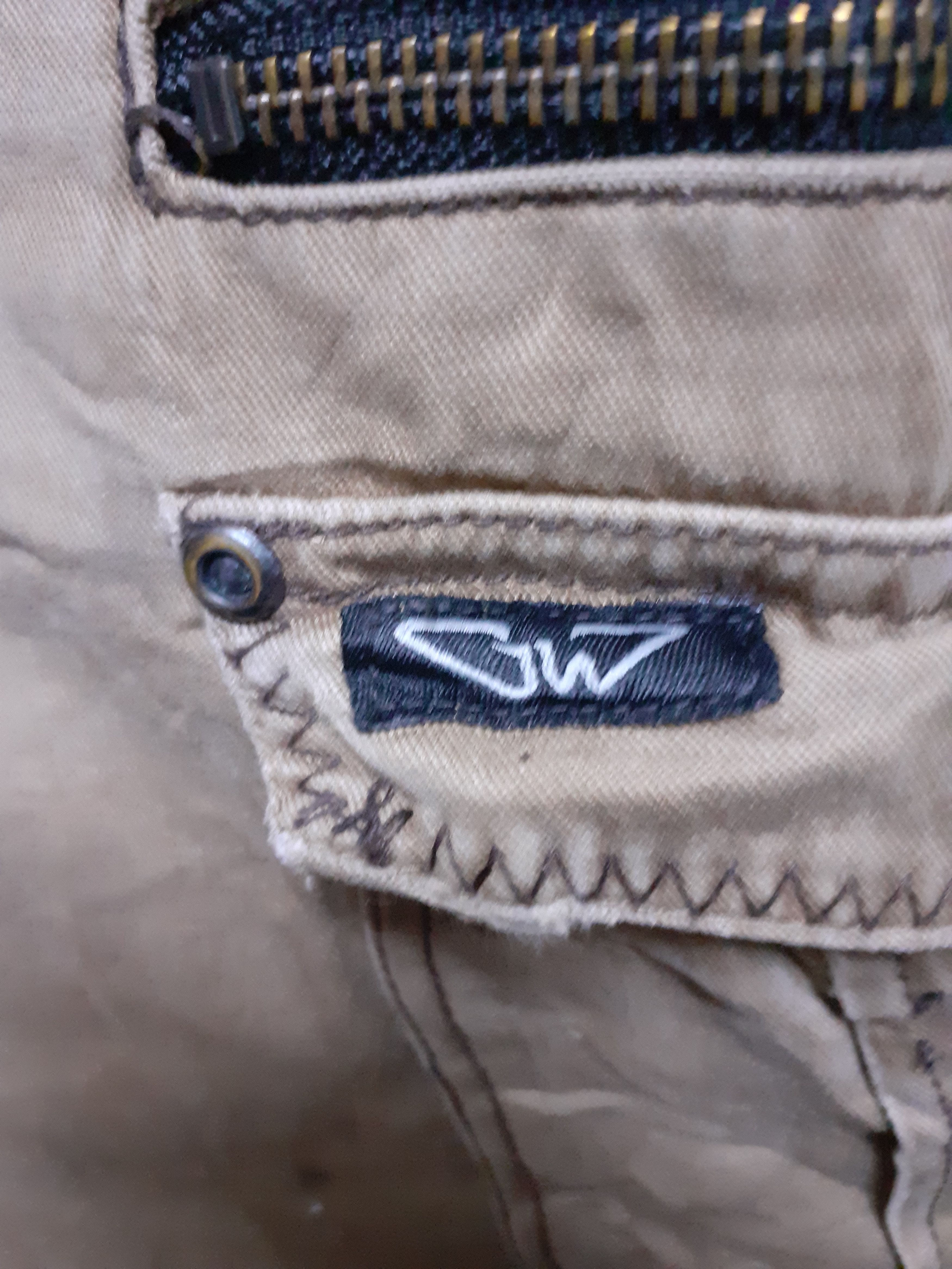 Japanese Brand GW brown distressed multipocket cargo pant #S238 Size US 34 / EU 50 - 21 Thumbnail