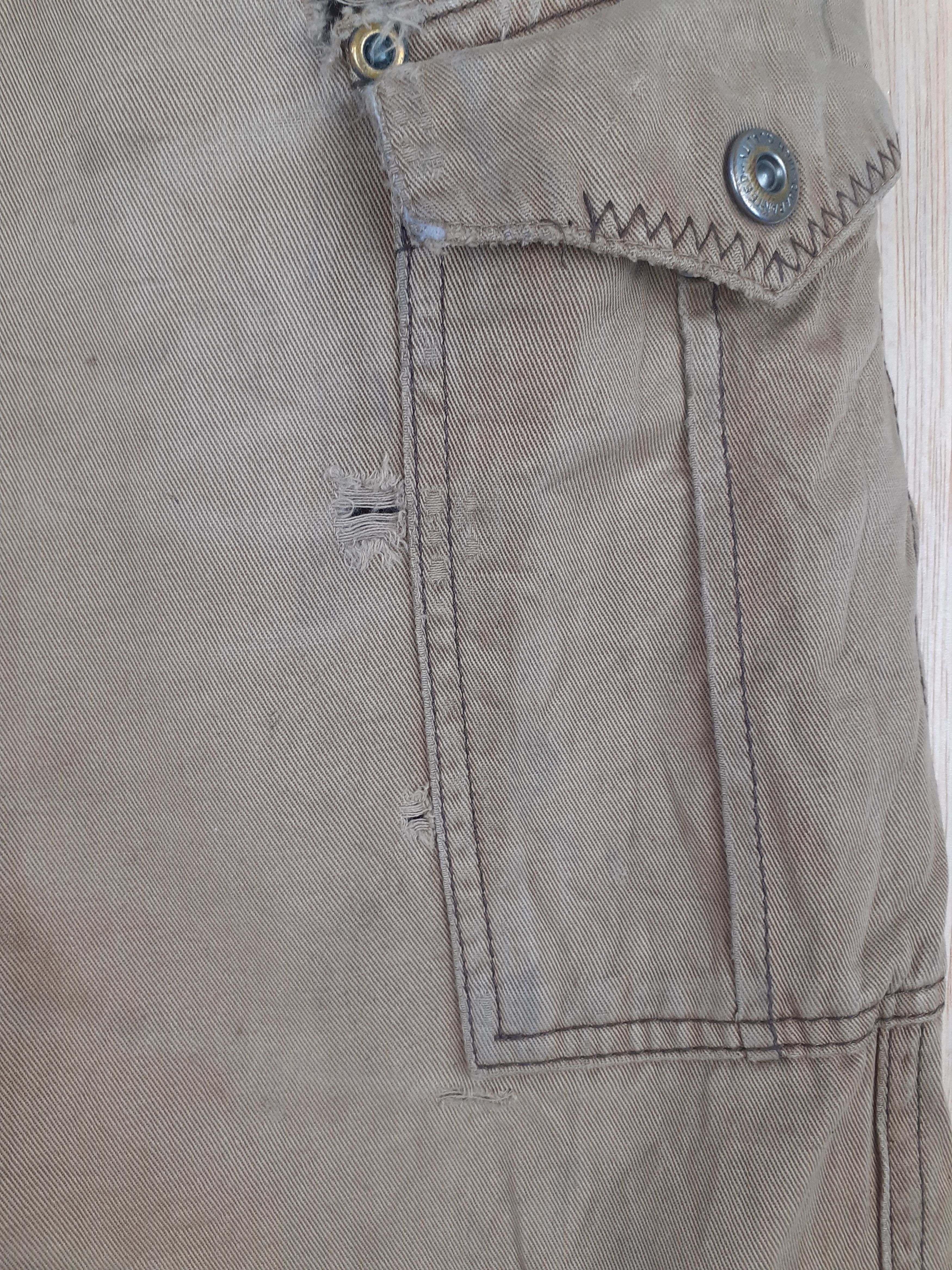 Japanese Brand GW brown distressed multipocket cargo pant #S238 Size US 34 / EU 50 - 8 Thumbnail
