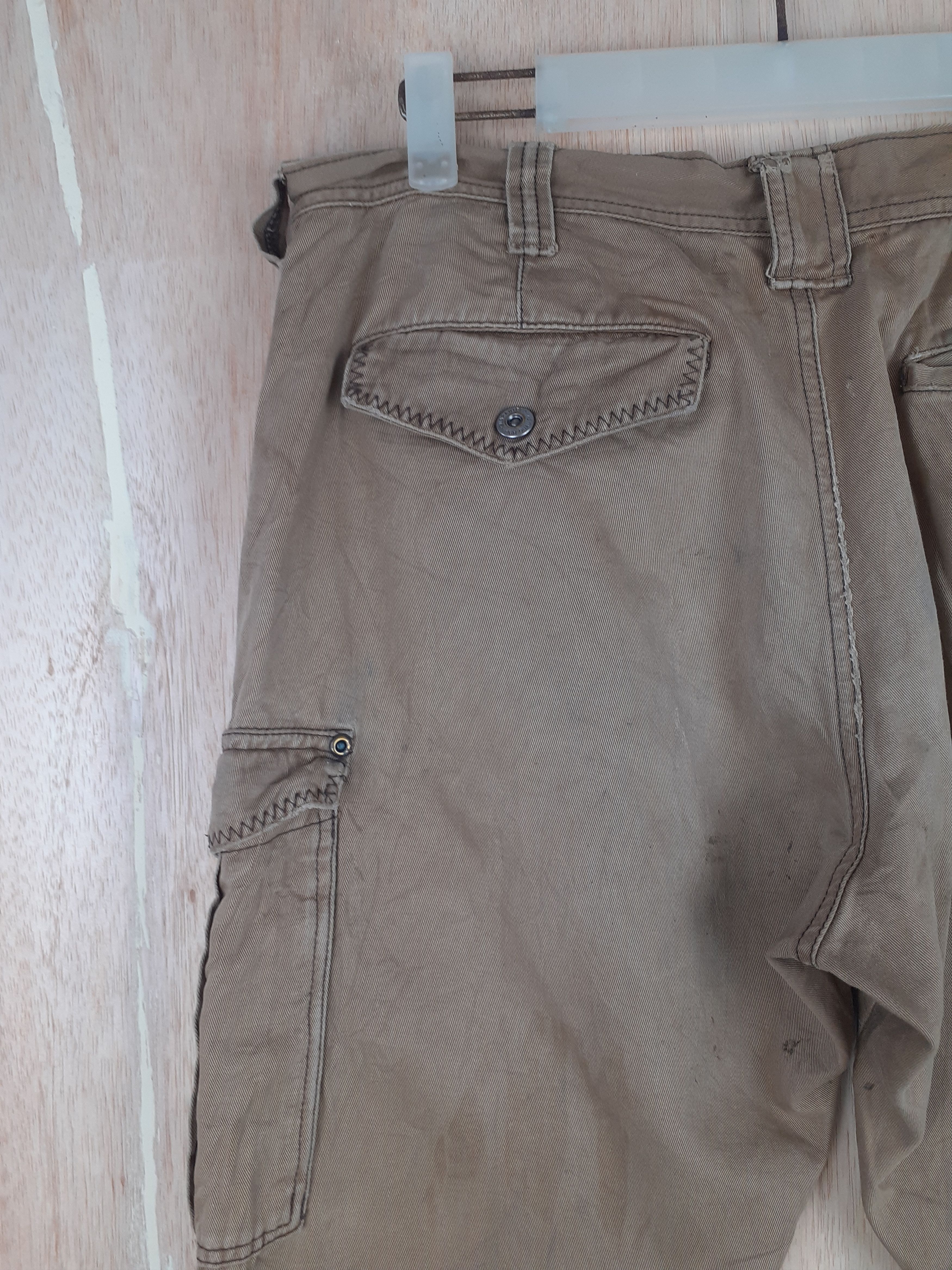 Japanese Brand GW brown distressed multipocket cargo pant #S238 Size US 34 / EU 50 - 17 Thumbnail