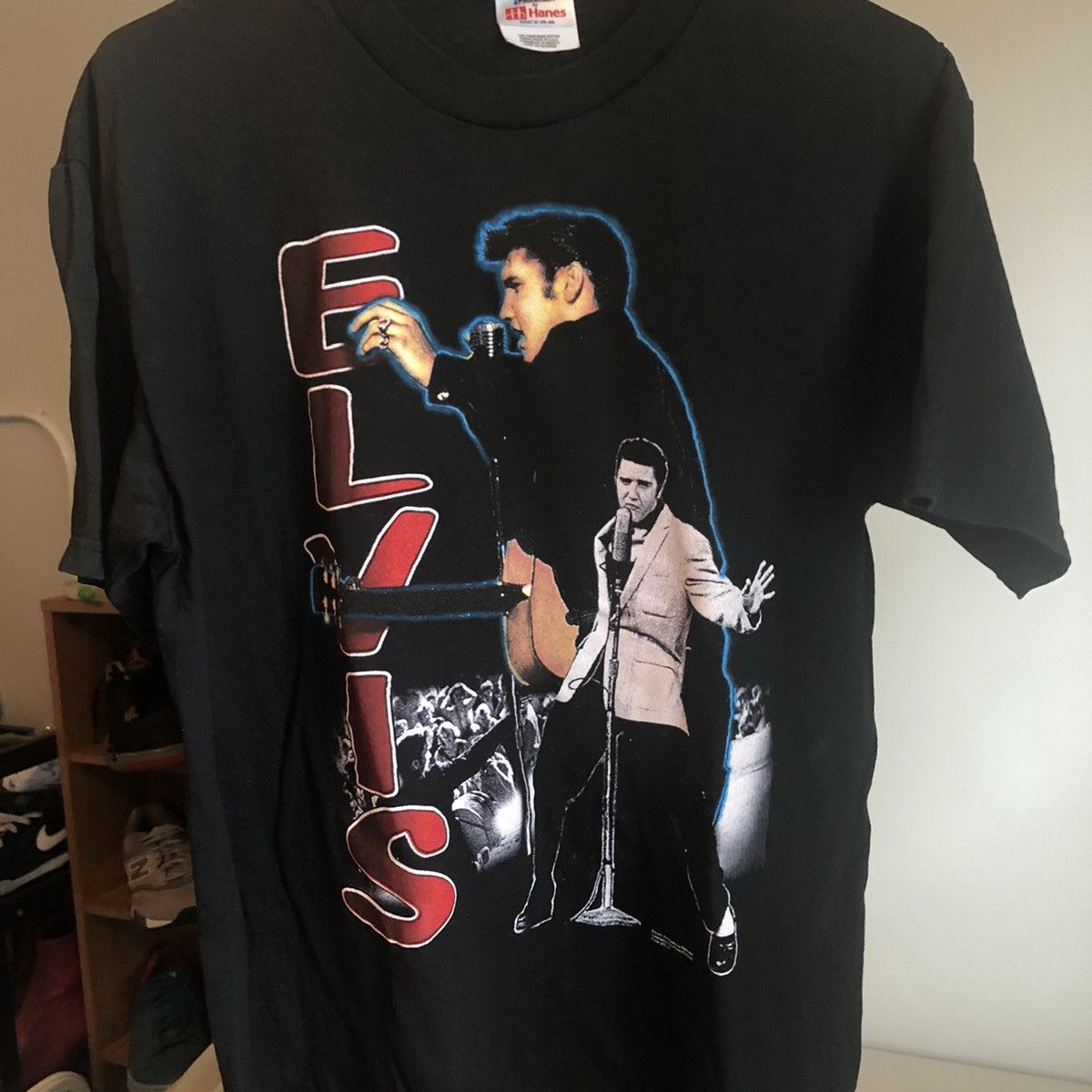 Band Tees Vintage 90s 1998 Elvis Presley Big Graphic Logo Rocker Tee Size US M / EU 48-50 / 2 - 1 Thumbnail