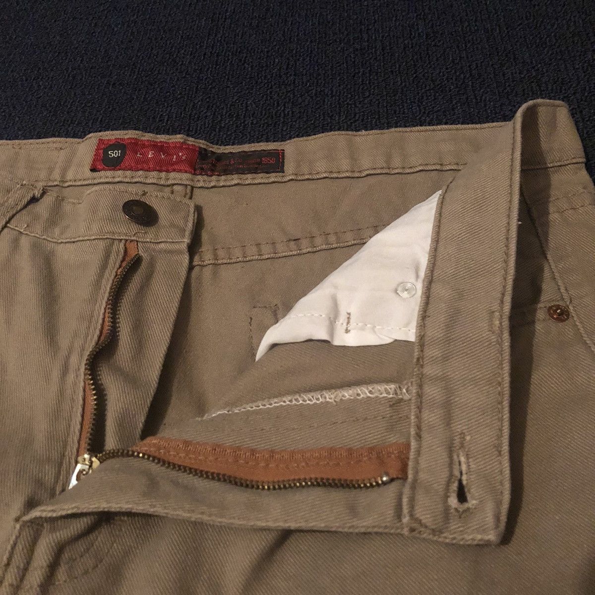 Levi's × Levi's Vintage Clothing × Vintage Vintage 90s Levi’s 501 Zip Fly Light Brown Denim Jeans 38x30 Size US 38 / EU 54 - 9 Thumbnail
