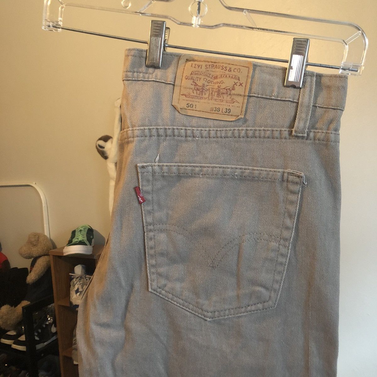 Levi's × Levi's Vintage Clothing × Vintage Vintage 90s Levi’s 501 Zip Fly Light Brown Denim Jeans 38x30 Size US 38 / EU 54 - 1 Thumbnail