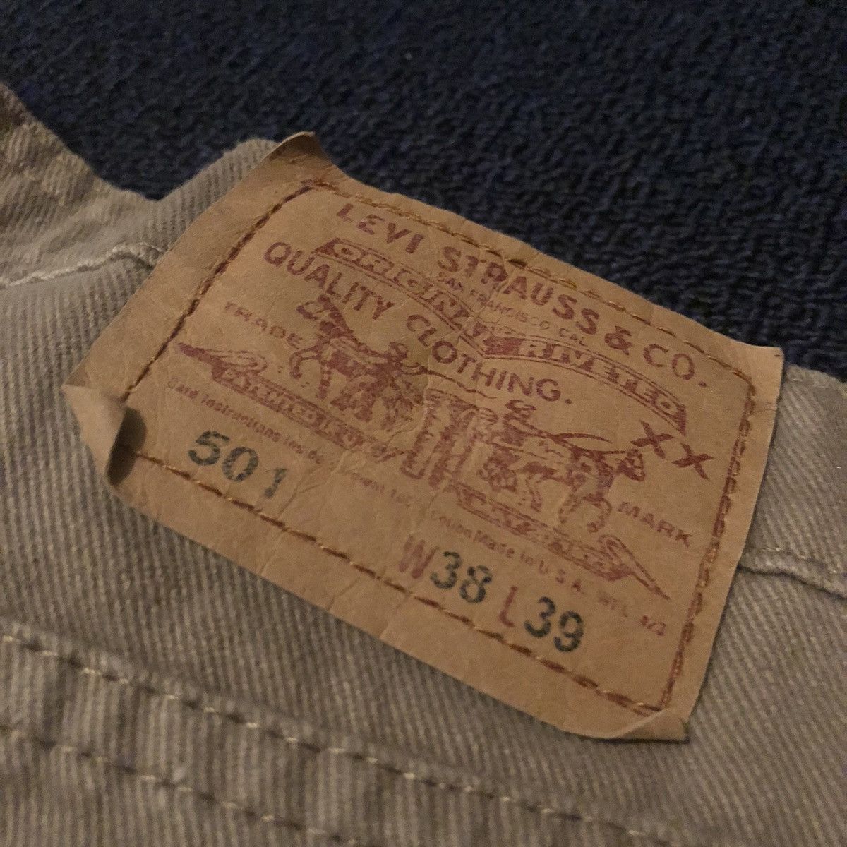 Levi's × Levi's Vintage Clothing × Vintage Vintage 90s Levi’s 501 Zip Fly Light Brown Denim Jeans 38x30 Size US 38 / EU 54 - 5 Thumbnail