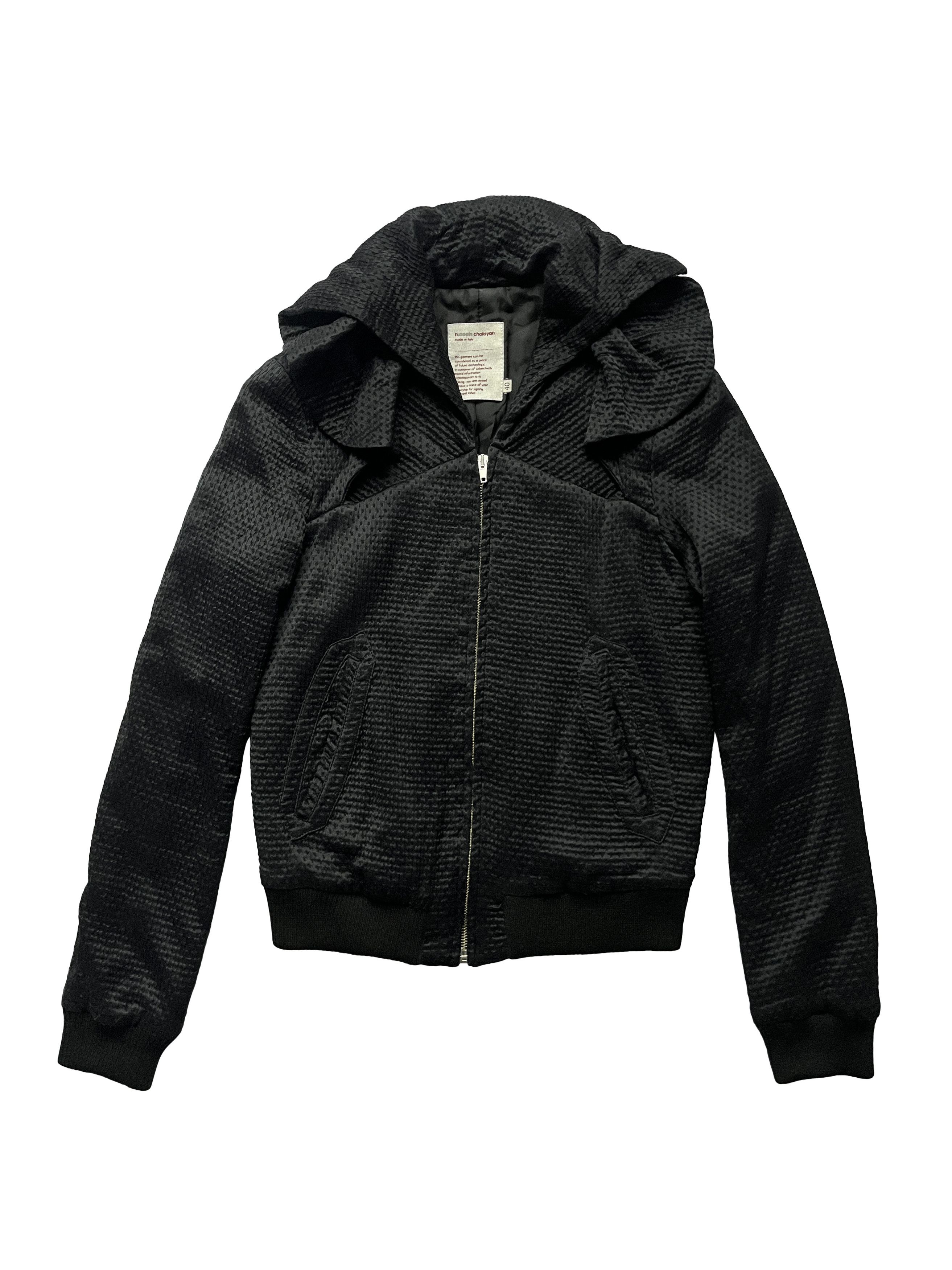 Hussein Chalayan ⚡️QUICK SALE⚡️Hussein Chalayan Black Bomber Jacket Size S / US 4 / IT 40 - 1 Thumbnail