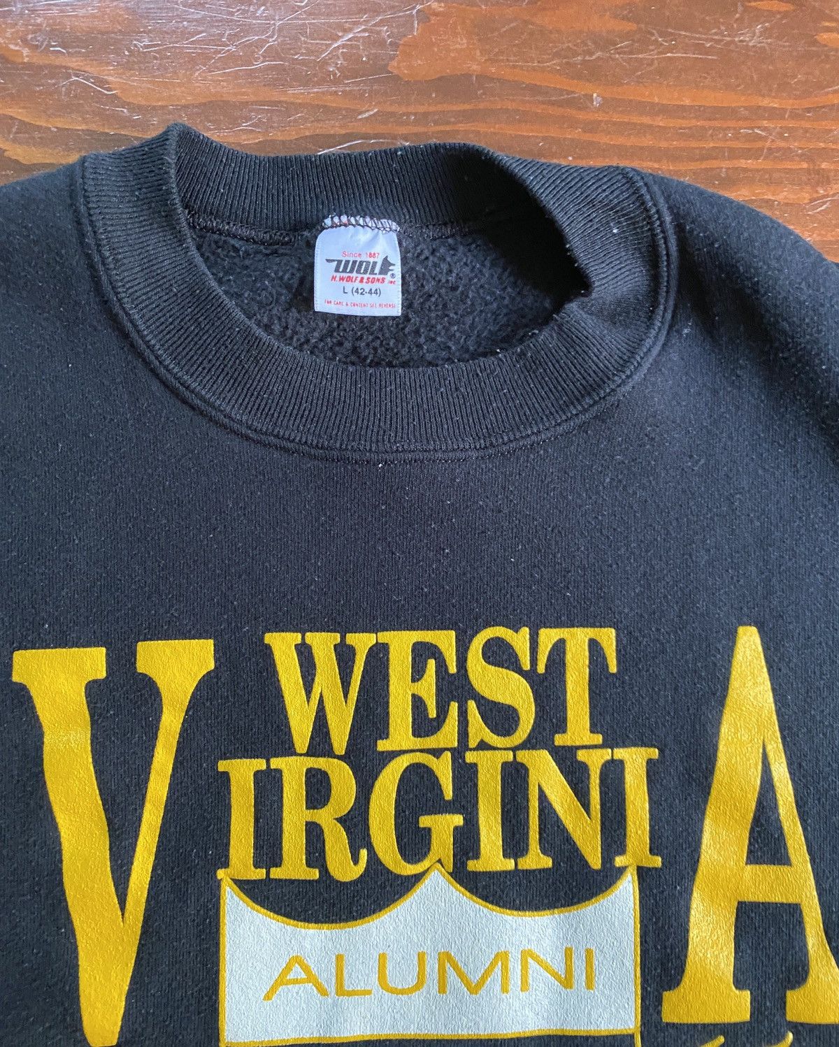 Vintage Vintage 80’s West Virginia State College Crewneck Sweatshirt Size US L / EU 52-54 / 3 - 4 Thumbnail