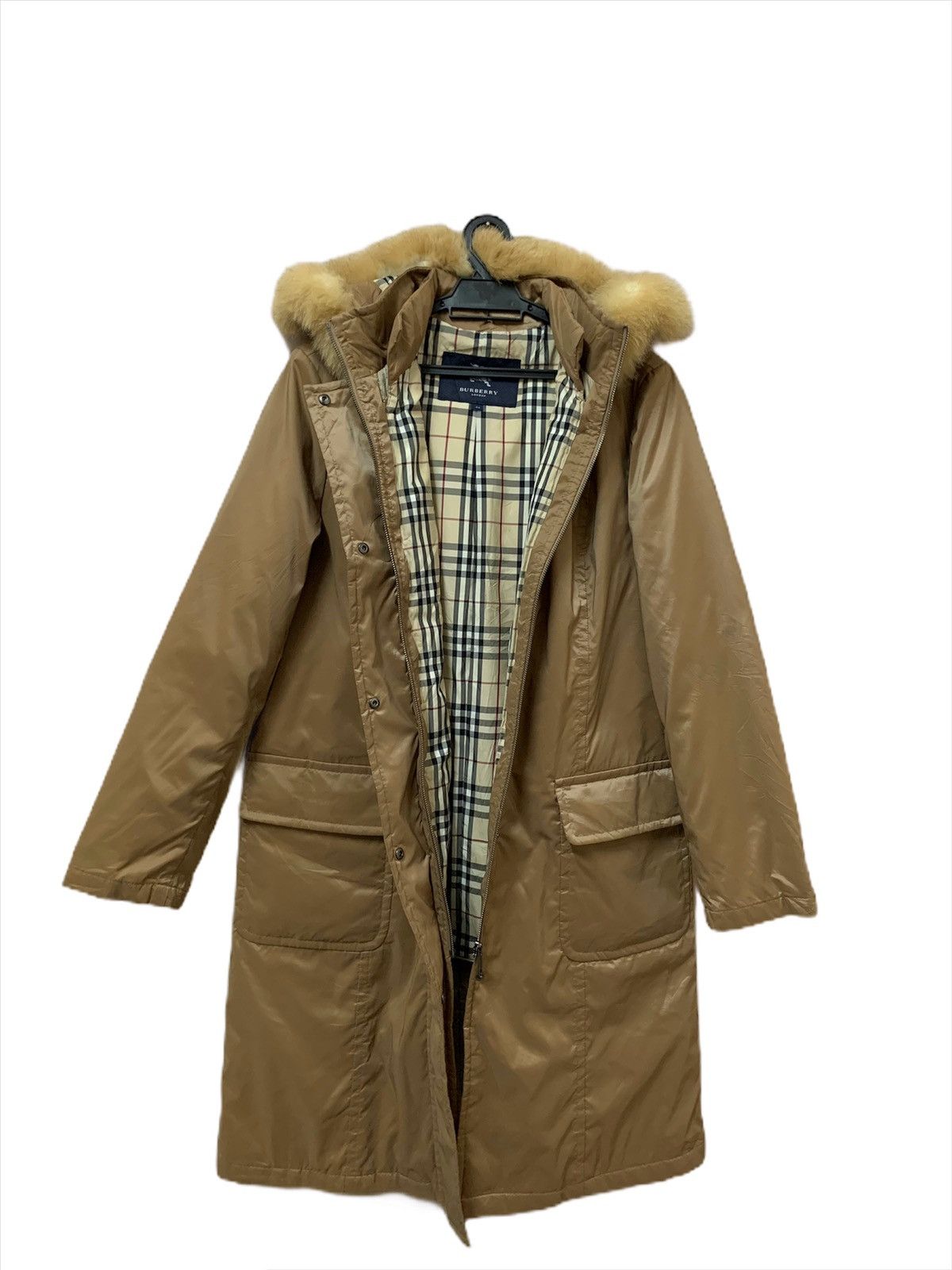 Burberry Burberry Long Jacket with Real Fur Size US S / EU 44-46 / 1 - 4 Thumbnail