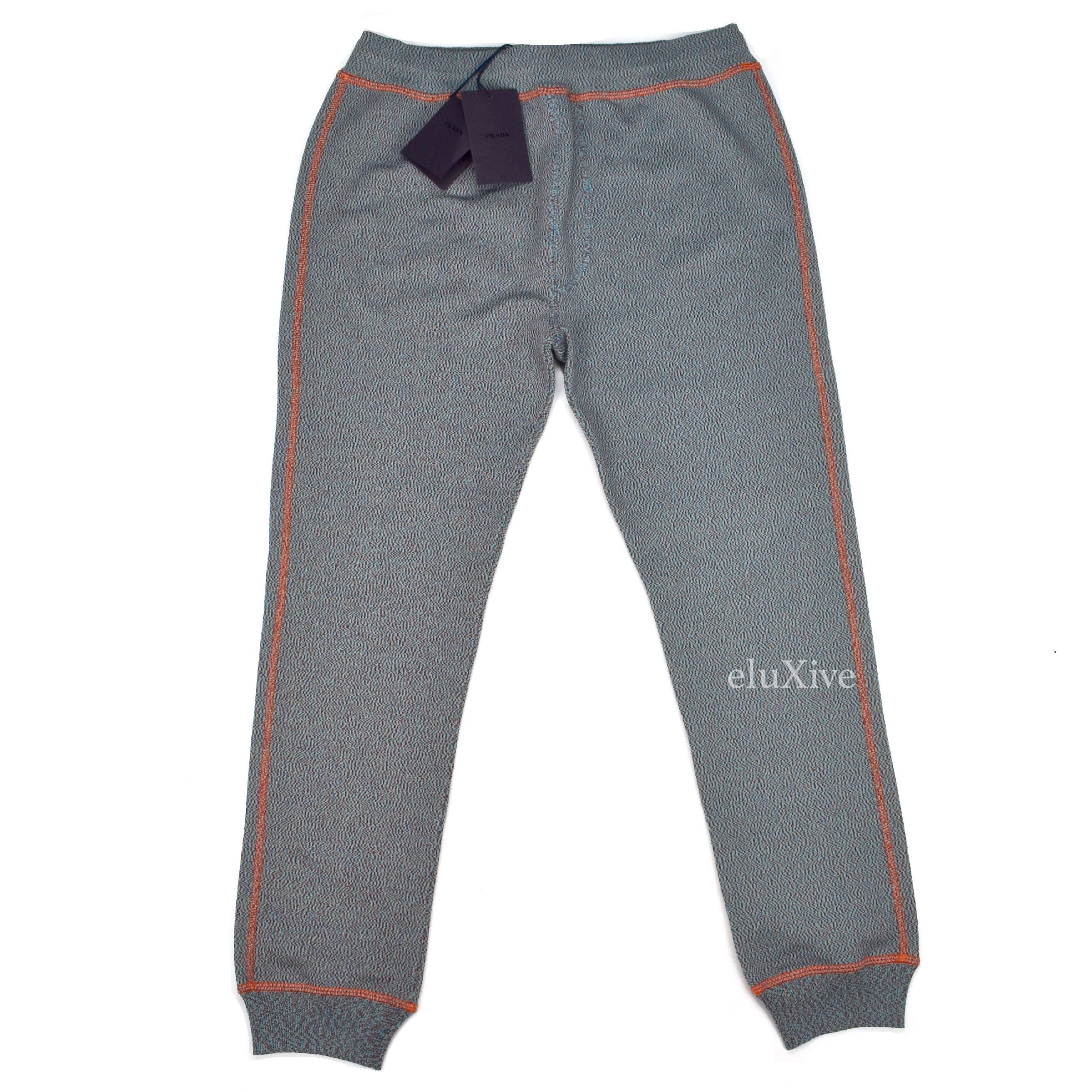 Pre-owned Prada Tv Static Knit Jogger Pants Ds In Multicolor
