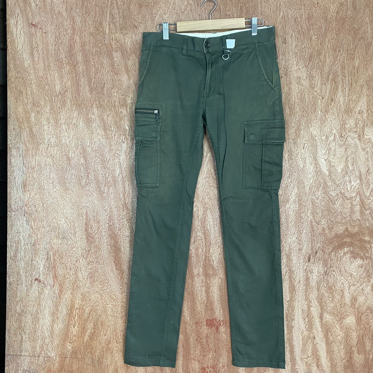 image of Vintage Japan Green Multipocket Utility Cargo Pants 1919, Men's (Size 30)