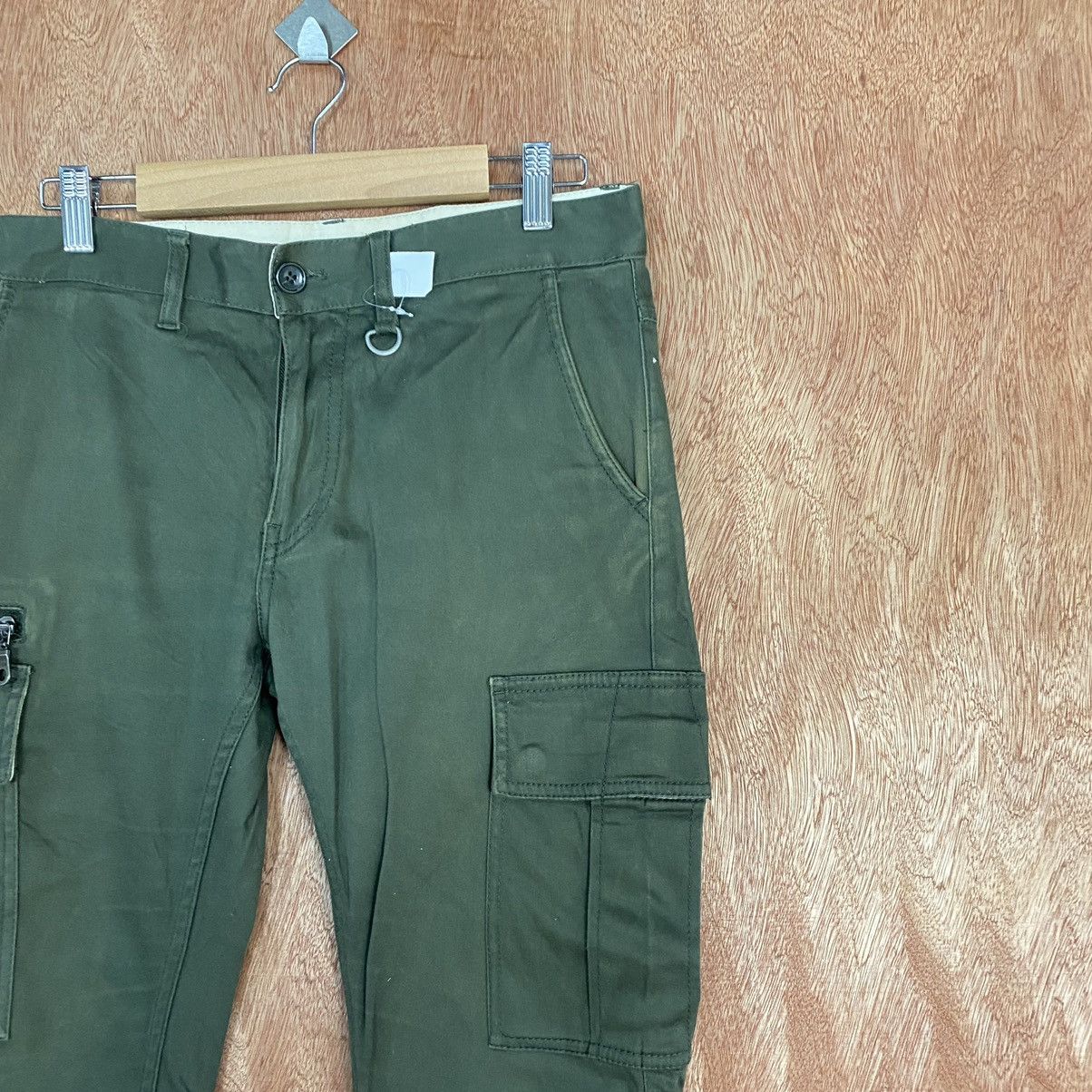 Takeo Kikuchi DLL Japan Green Multipocket utility Cargo Pants #1919 Size US 30 / EU 46 - 4 Thumbnail