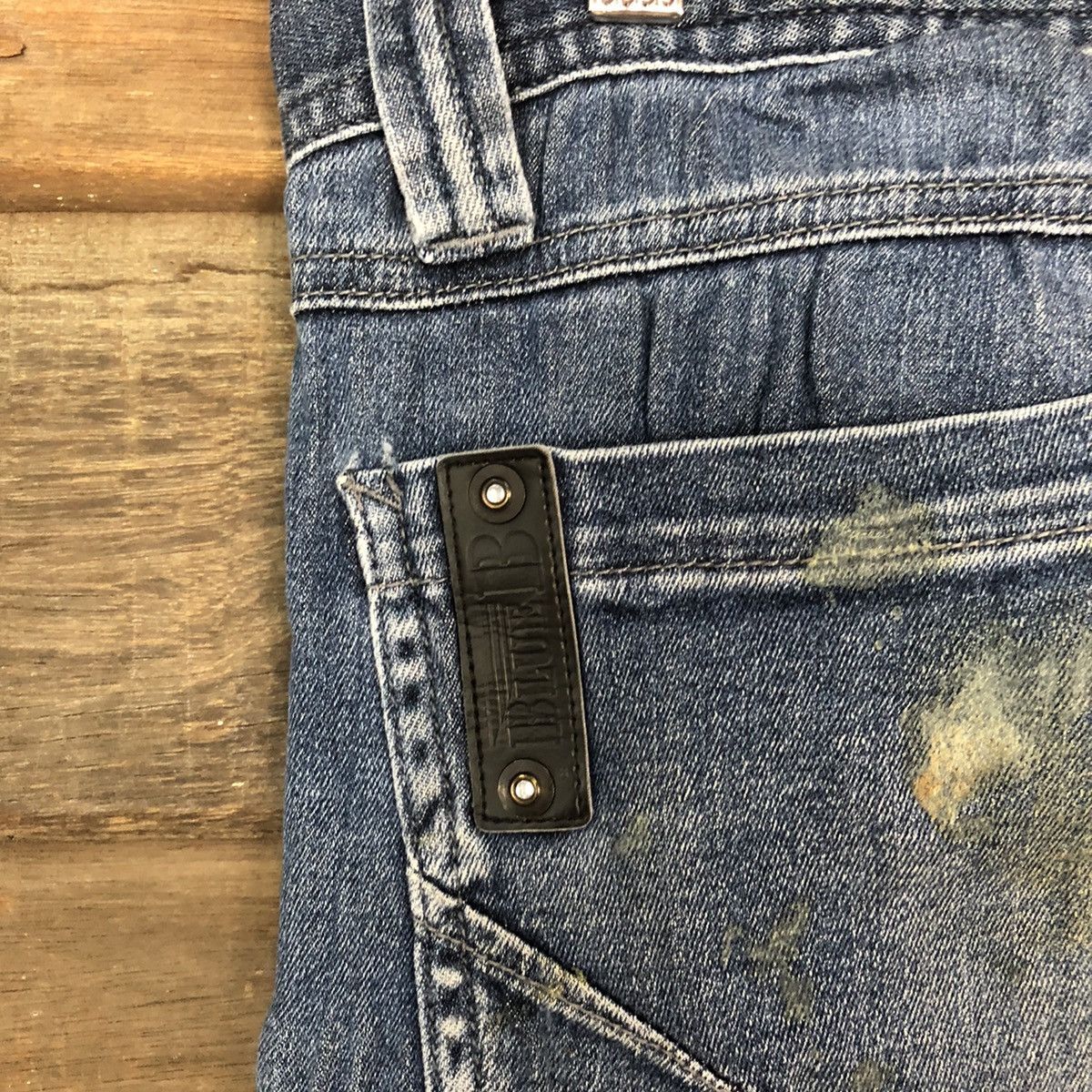 Faded Glory Blue B Blue faded distressed Denim cargo Pants #4606 Size US 29 - 16 Thumbnail