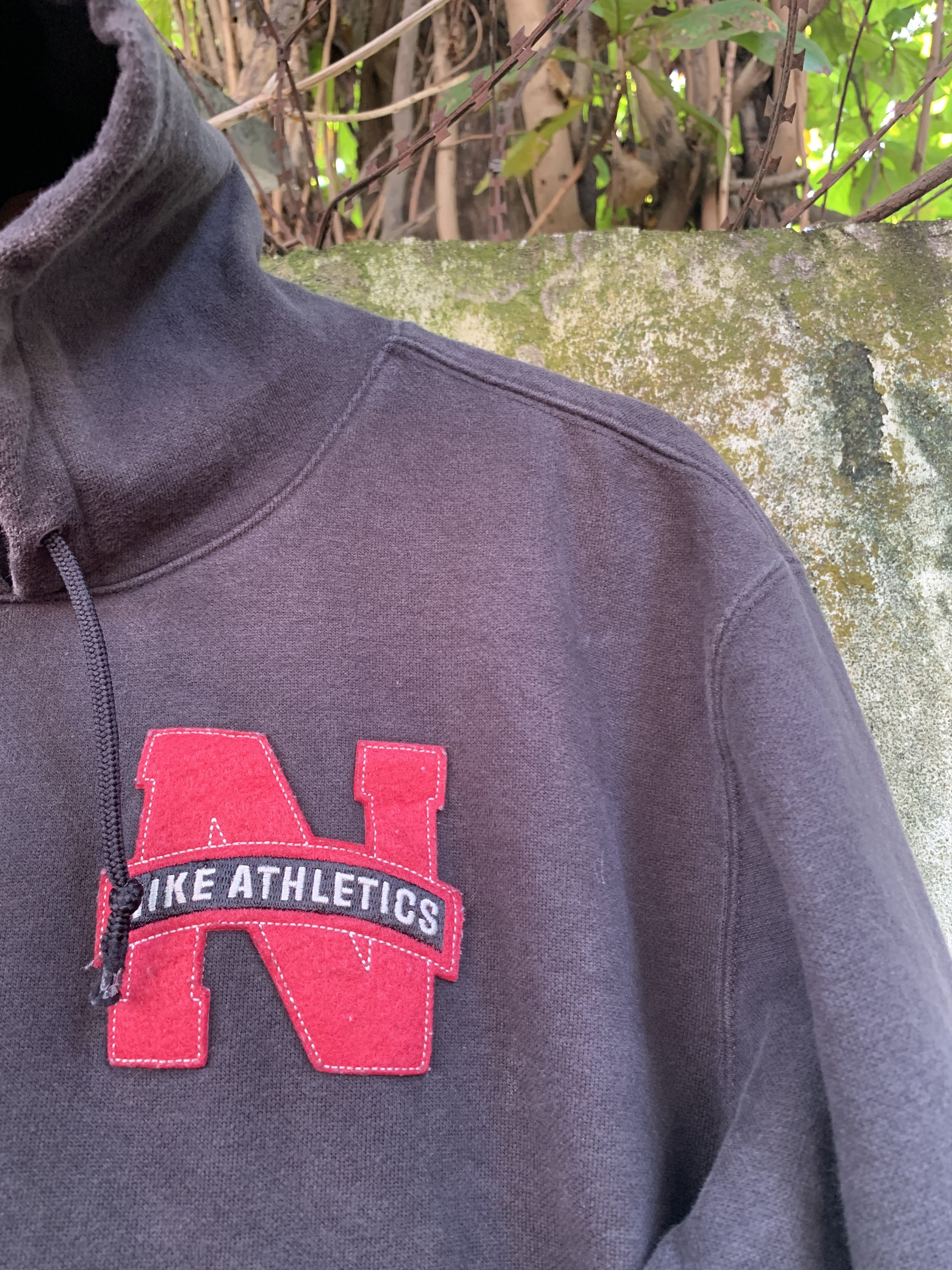Nike × Vintage Vintage Sunfaded Nike Athletics Hoodie Size US S / EU 44-46 / 1 - 2 Thumbnail