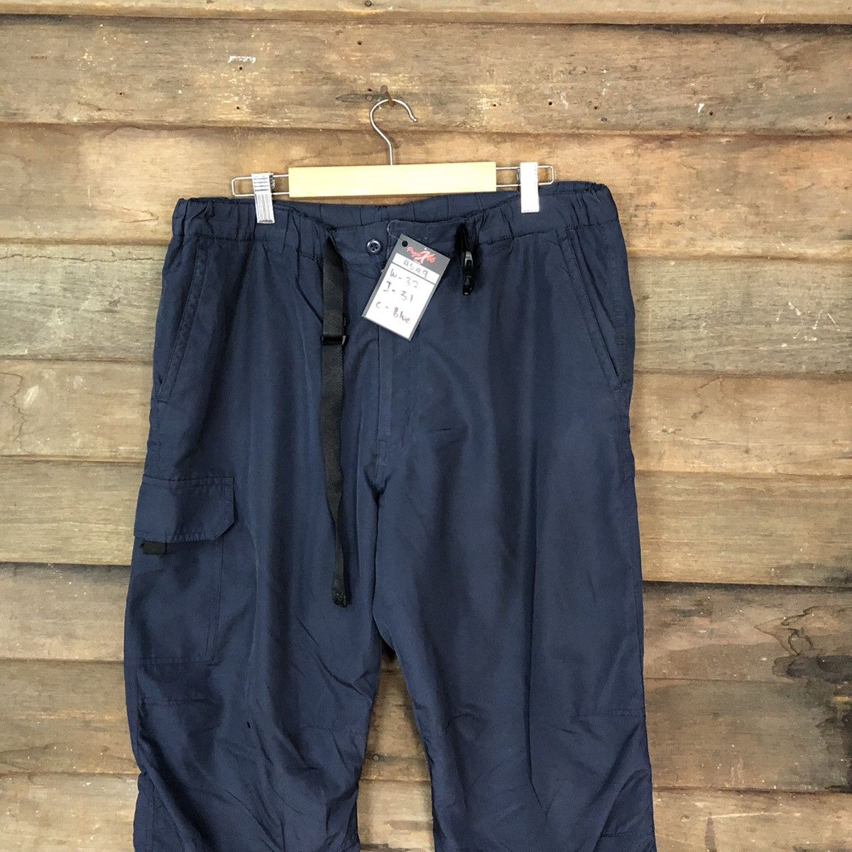 Japanese Brand × Vintage Uniqlo Dark Blue jogger Cargo Pants #4649 Size US 33 - 3 Thumbnail