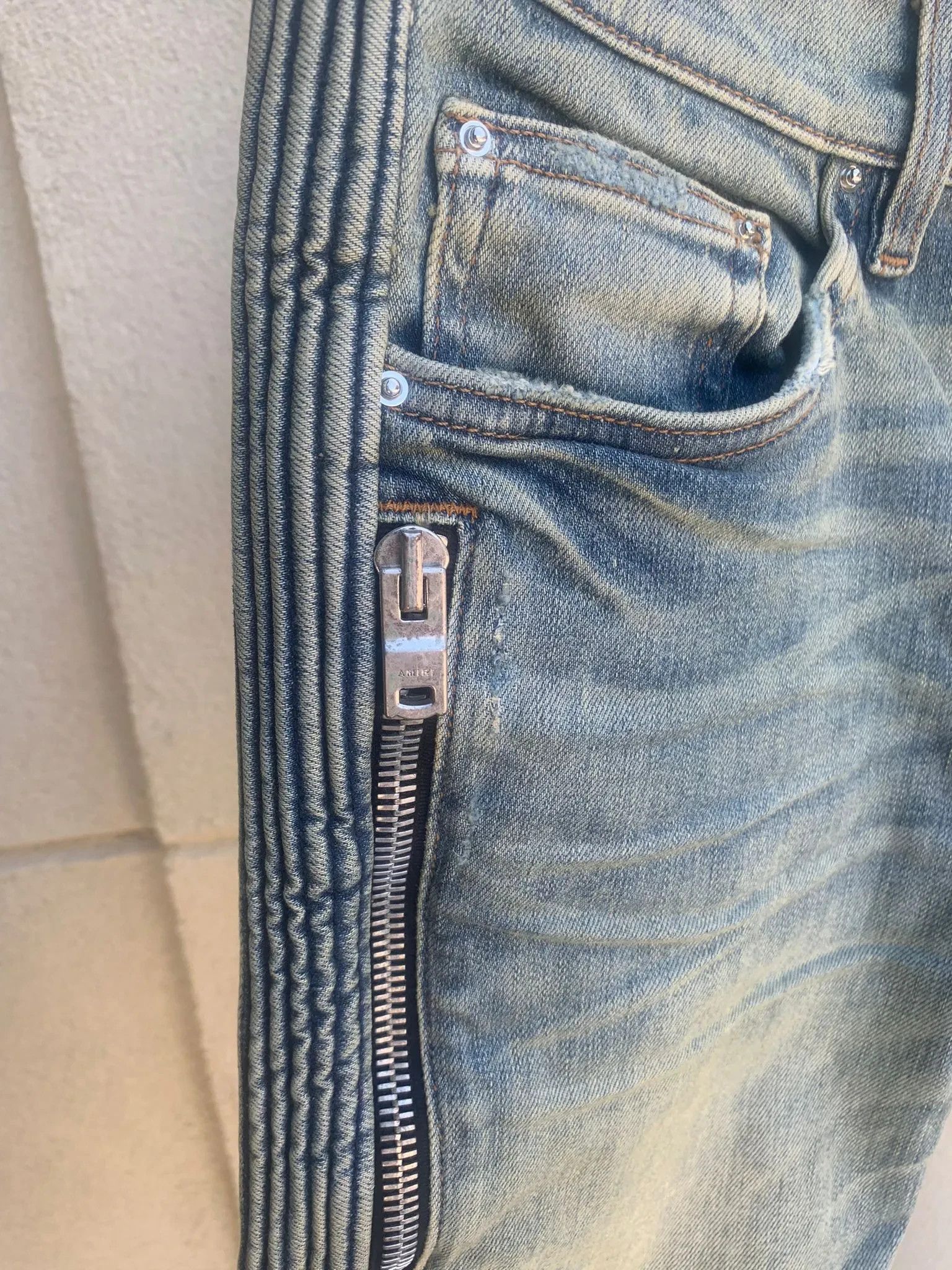 Amiri o1rshd1 Half Track Denim in Dust Indigo Size US 29 - 4 Thumbnail