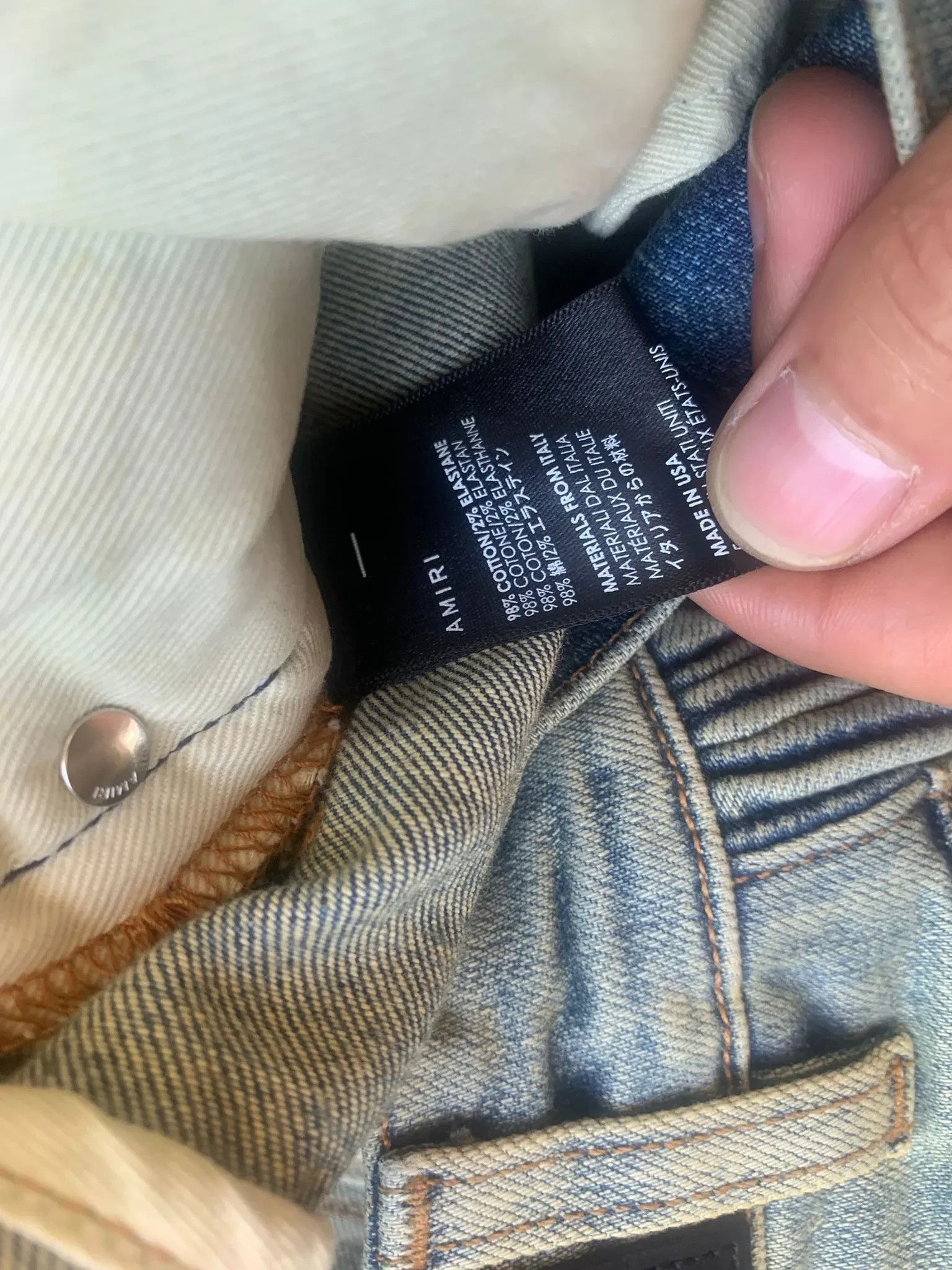 Amiri o1rshd1 Half Track Denim in Dust Indigo Size US 29 - 8 Thumbnail