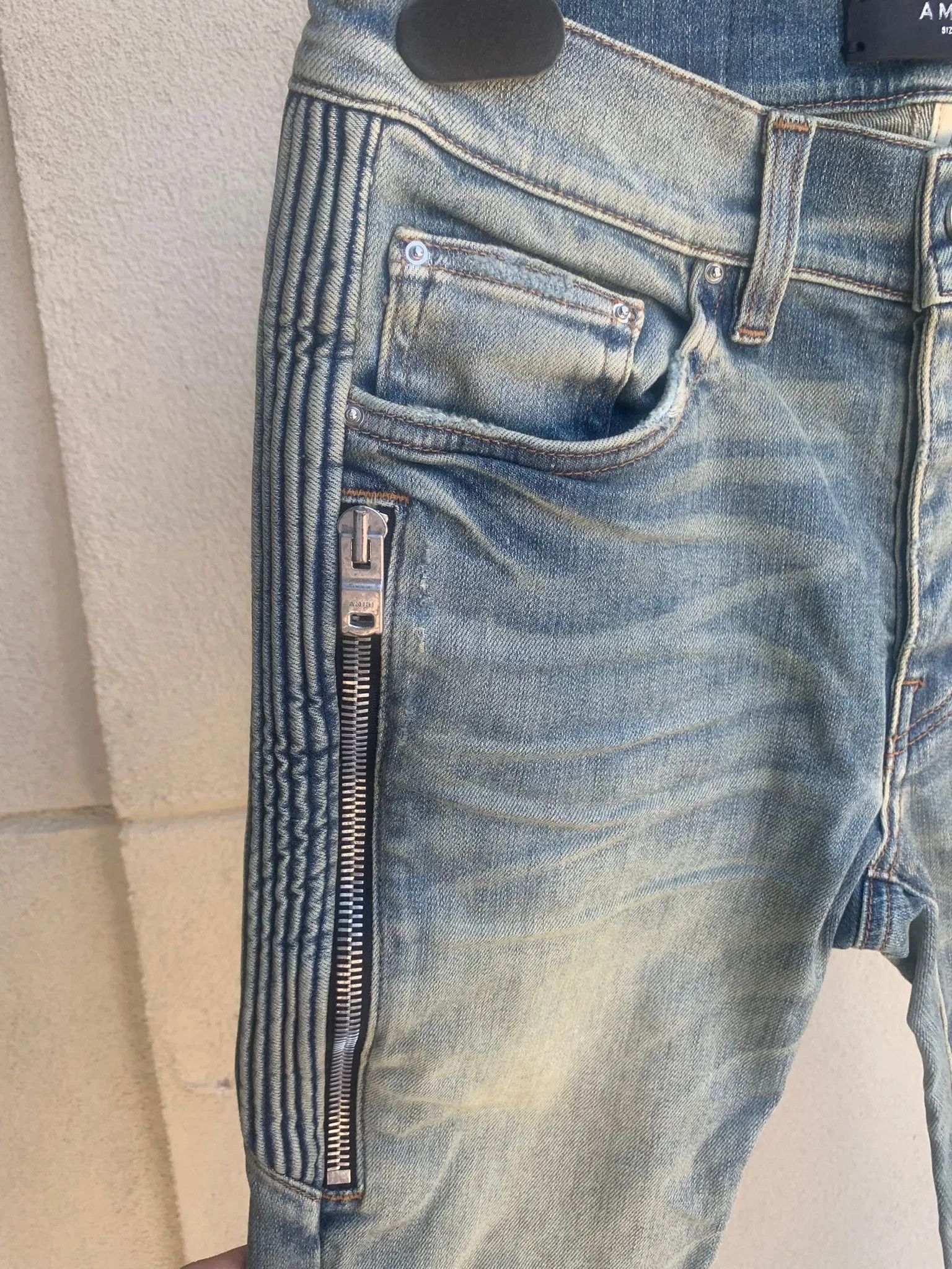 Amiri o1rshd1 Half Track Denim in Dust Indigo Size US 29 - 2 Thumbnail