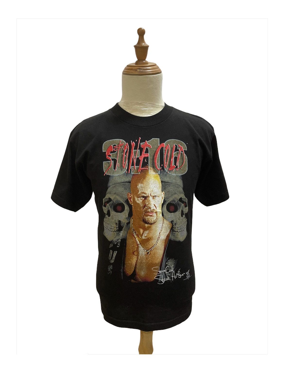 image of Vintage 90's Stone Cold Steve Austin Wcw Wwf in Black, Men's (Size Medium)