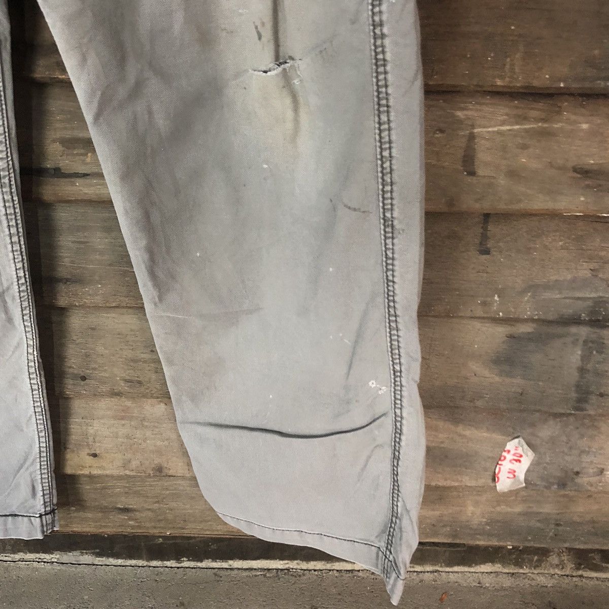 Japanese Brand Even River Grey thrased distressed Cargo Pants #5081 Size US 33 - 9 Thumbnail