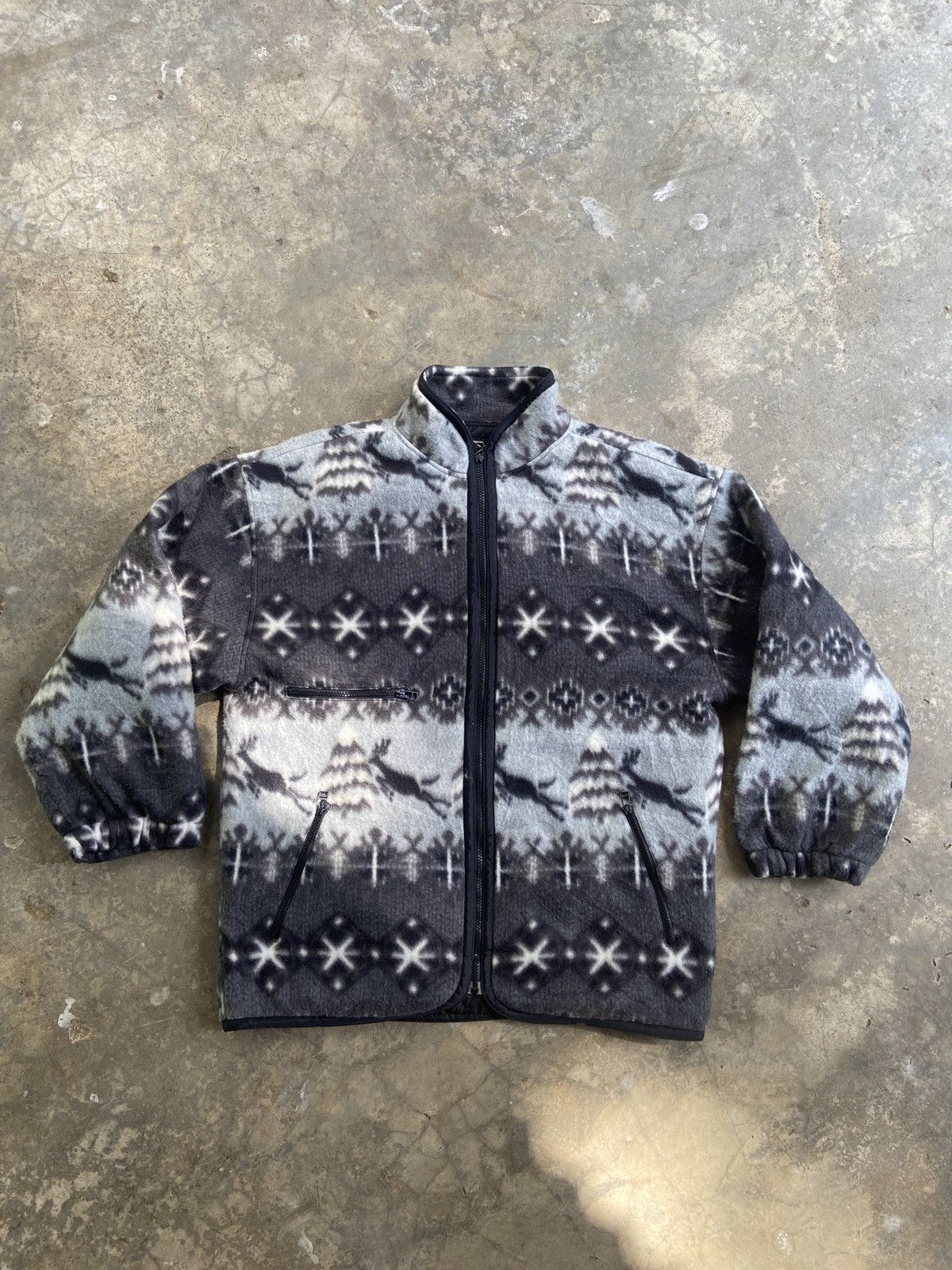 Vintage Vintage X Level Navajo Printed Fleece Jacket Size US L / EU 52-54 / 3 - 1 Thumbnail
