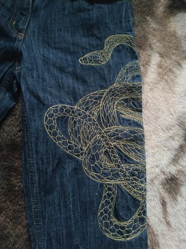 Thierry Mugler Mugler jeans with snake embroidery italy Size US 26 / EU 42 - 4 Thumbnail