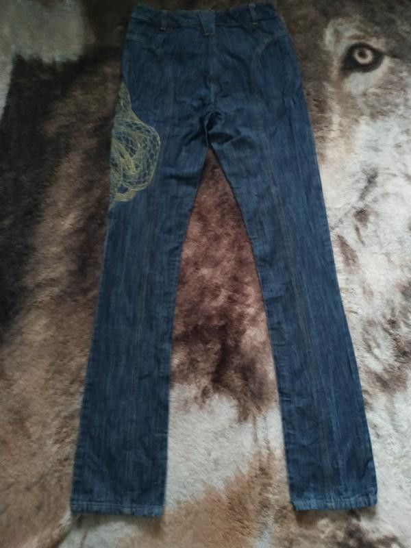 Thierry Mugler Mugler jeans with snake embroidery italy Size US 26 / EU 42 - 2 Thumbnail