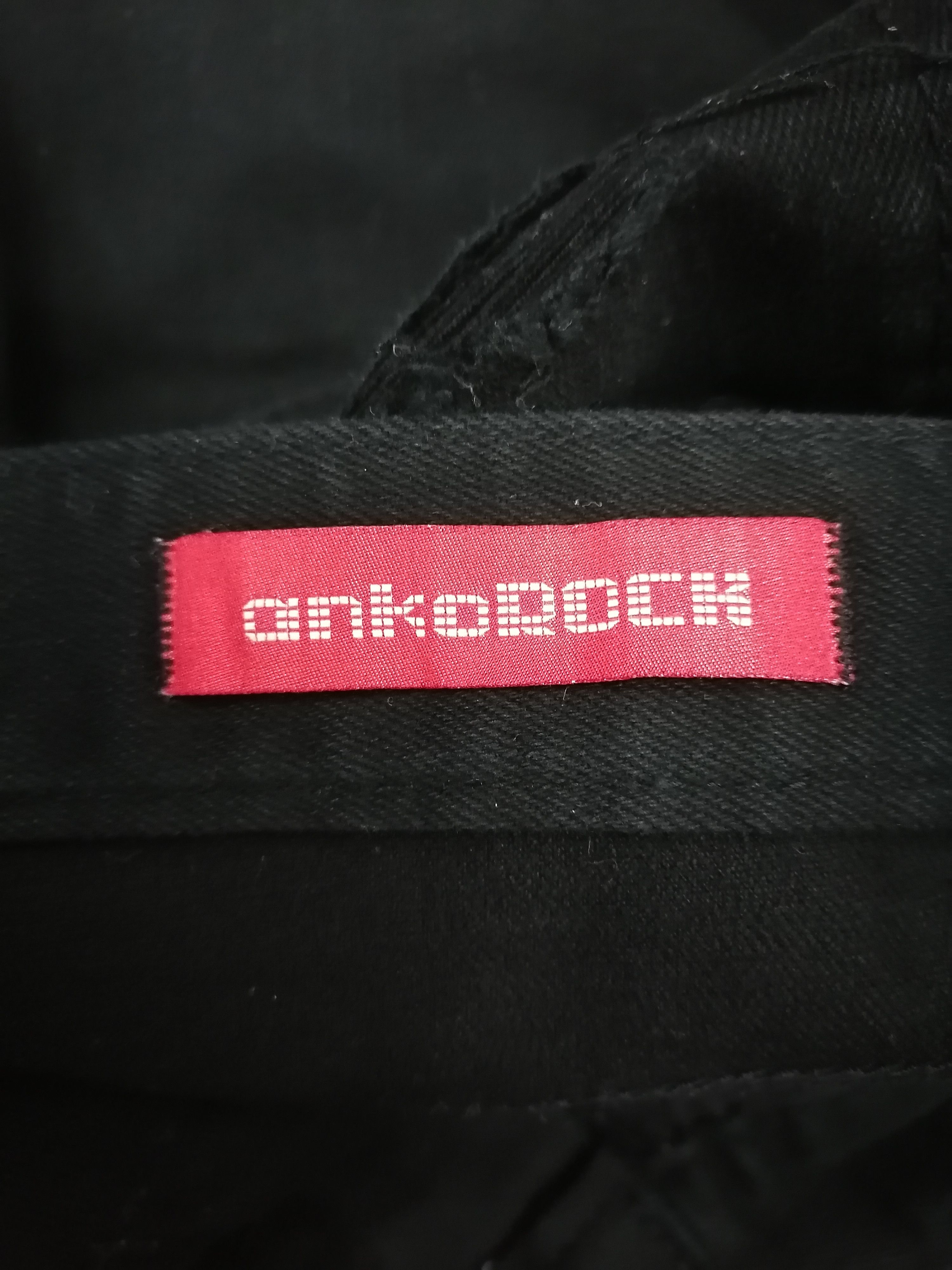 Japanese Brand Hardcore Rip Distressed Denim Ankorock All Black Pants Size US 32 / EU 48 - 8 Thumbnail