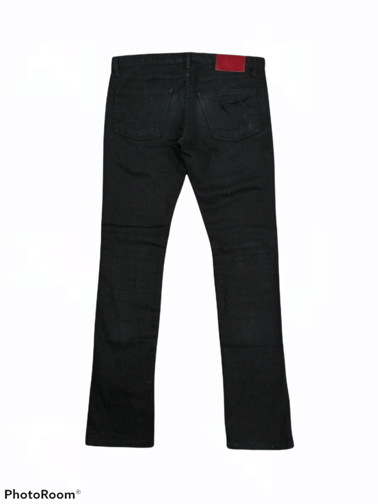 Japanese Brand Hardcore Rip Distressed Denim Ankorock All Black Pants Size US 32 / EU 48 - 5 Thumbnail