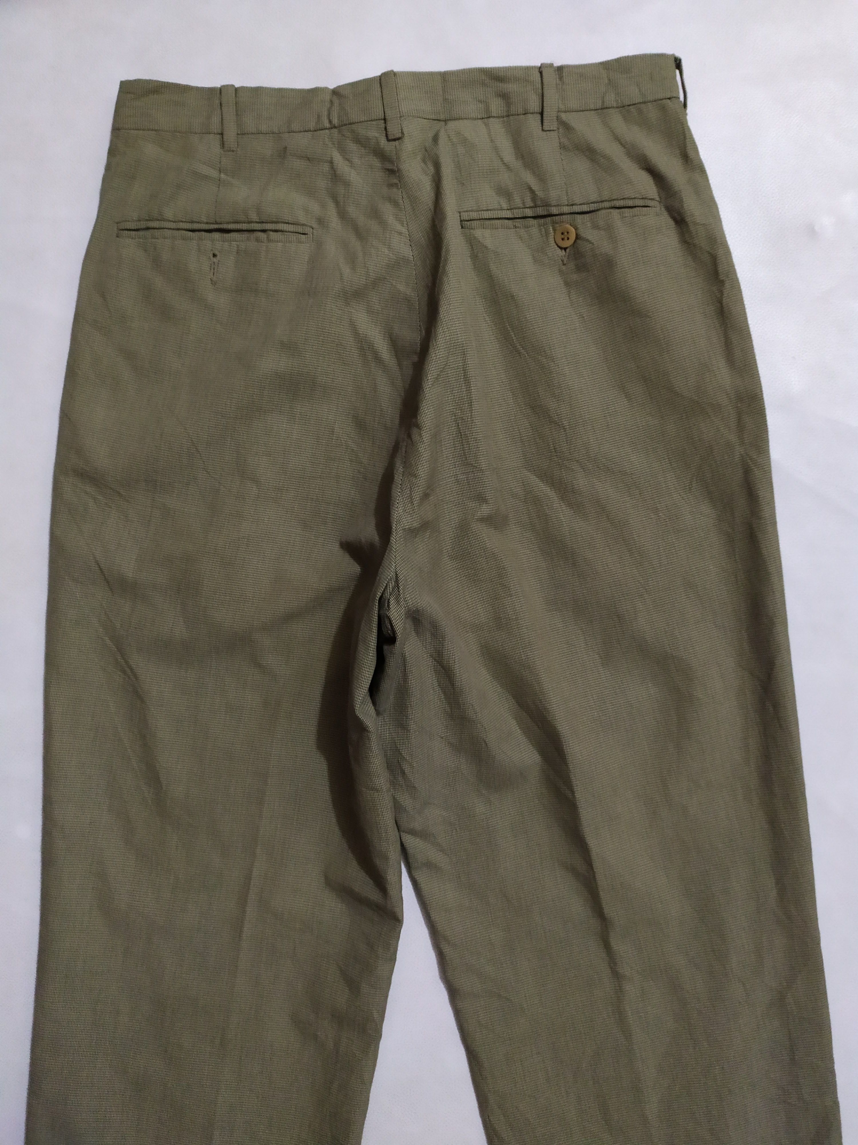 Romeo Gigli Casual Pincheck Pants Made In Switzerland